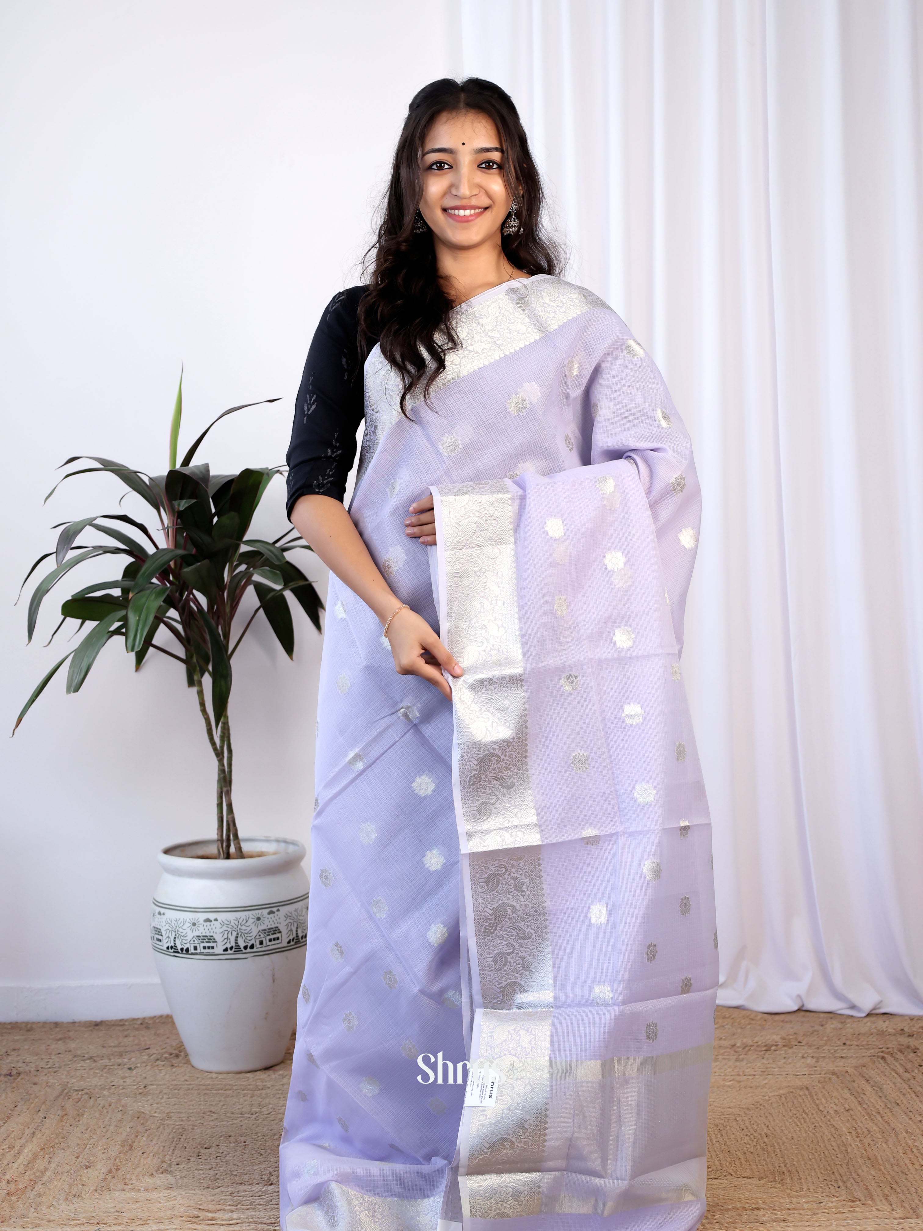 Lavender- Kora Banarasi Saree