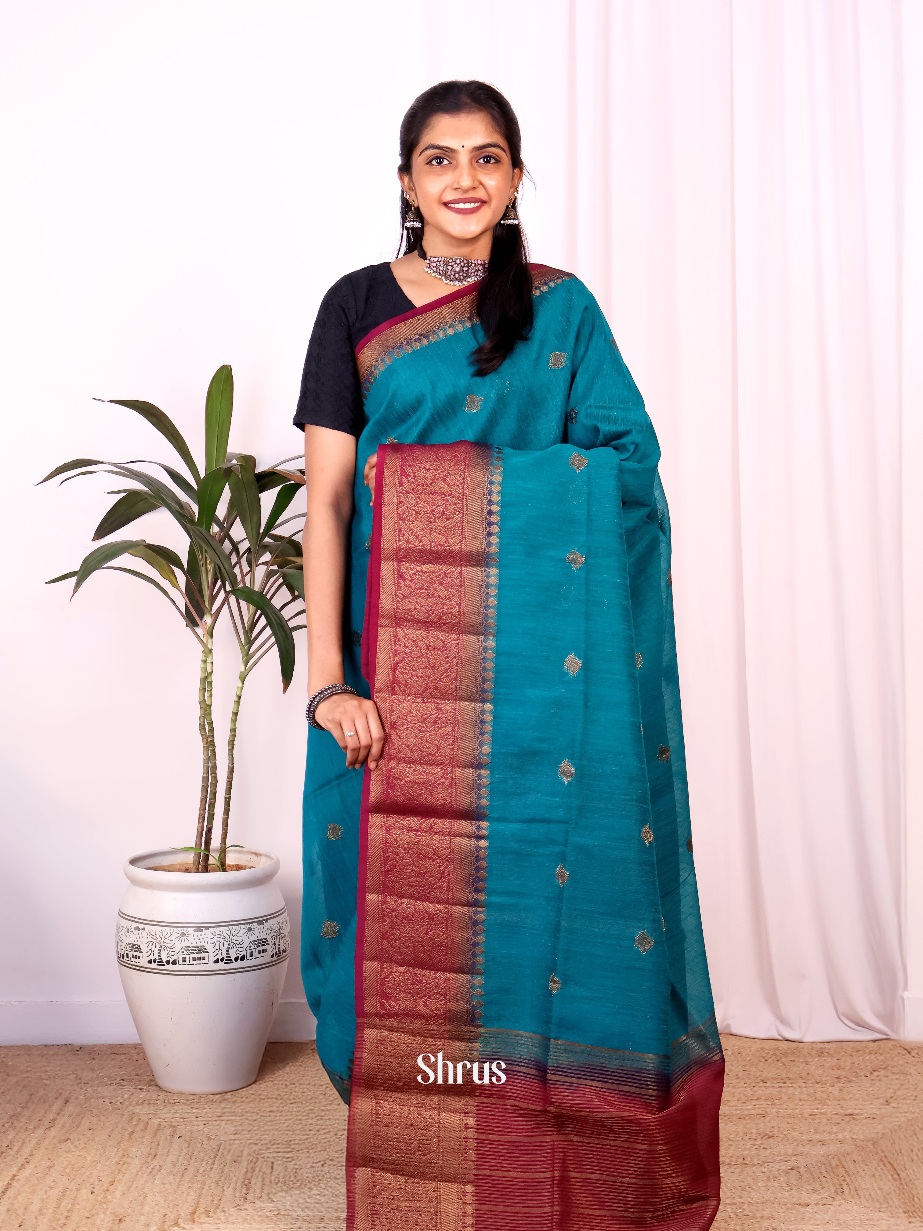 CJS18150  - Semi Jute Saree