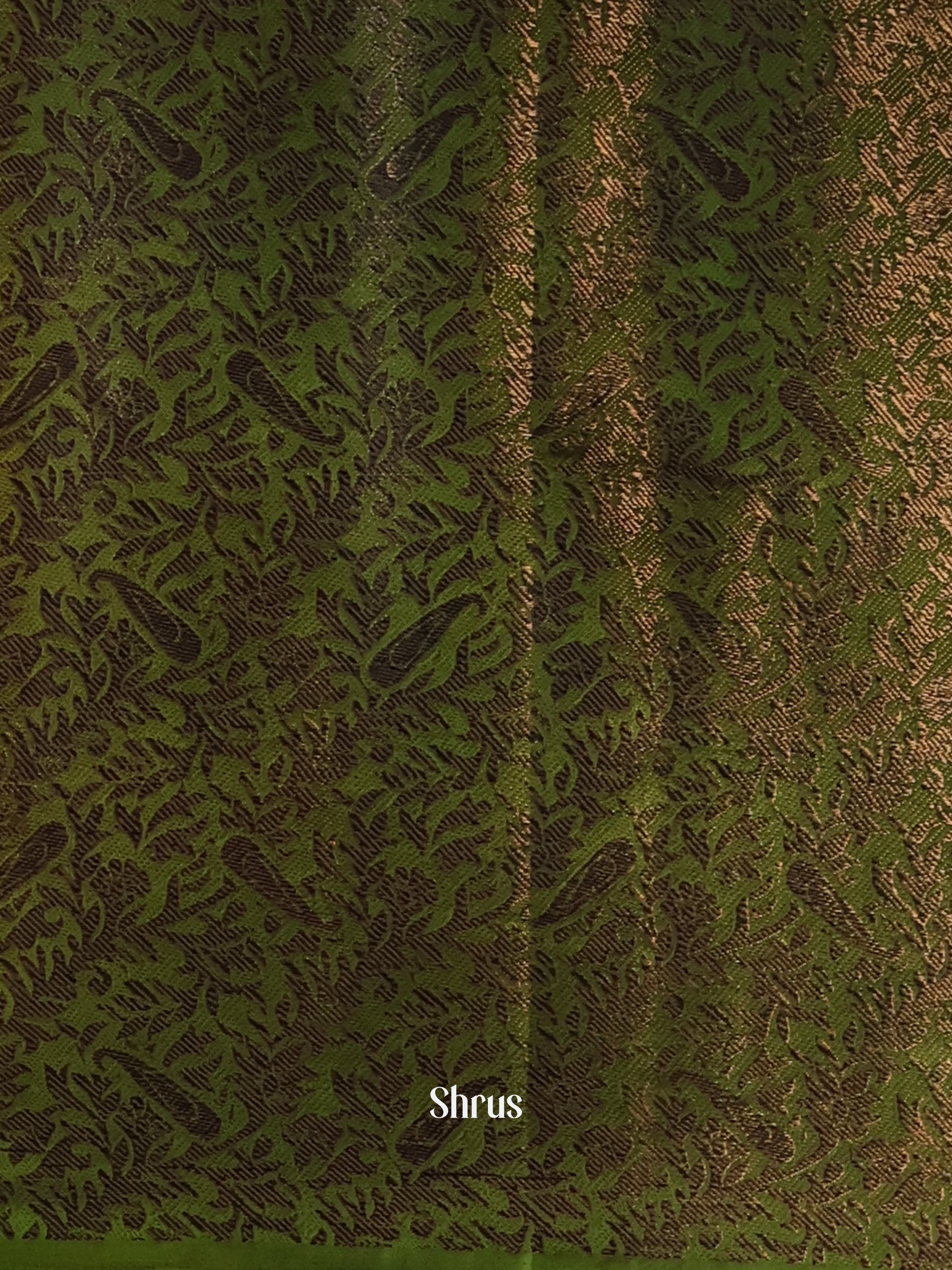 Red & Green - Semi Jute Saree - Shop on Shrus.com