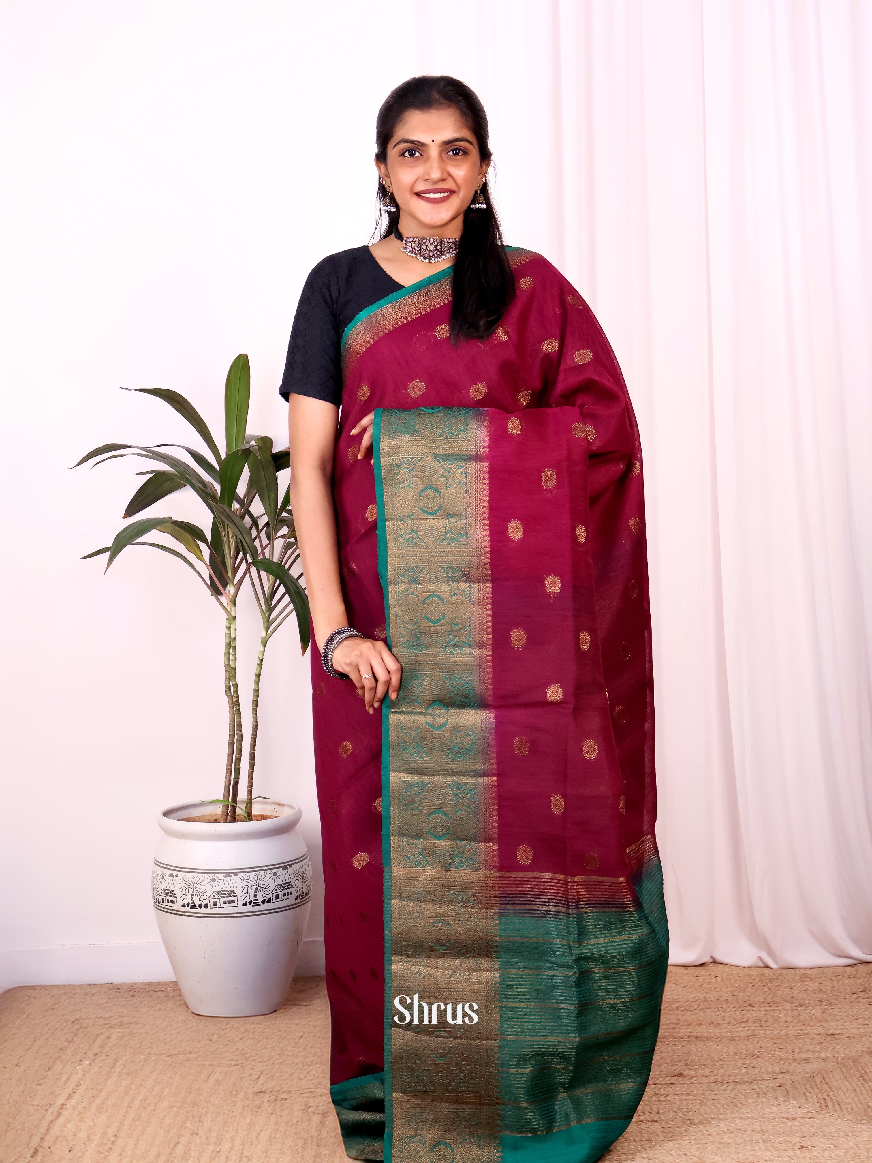 CJS18221 - Semi Jute Saree