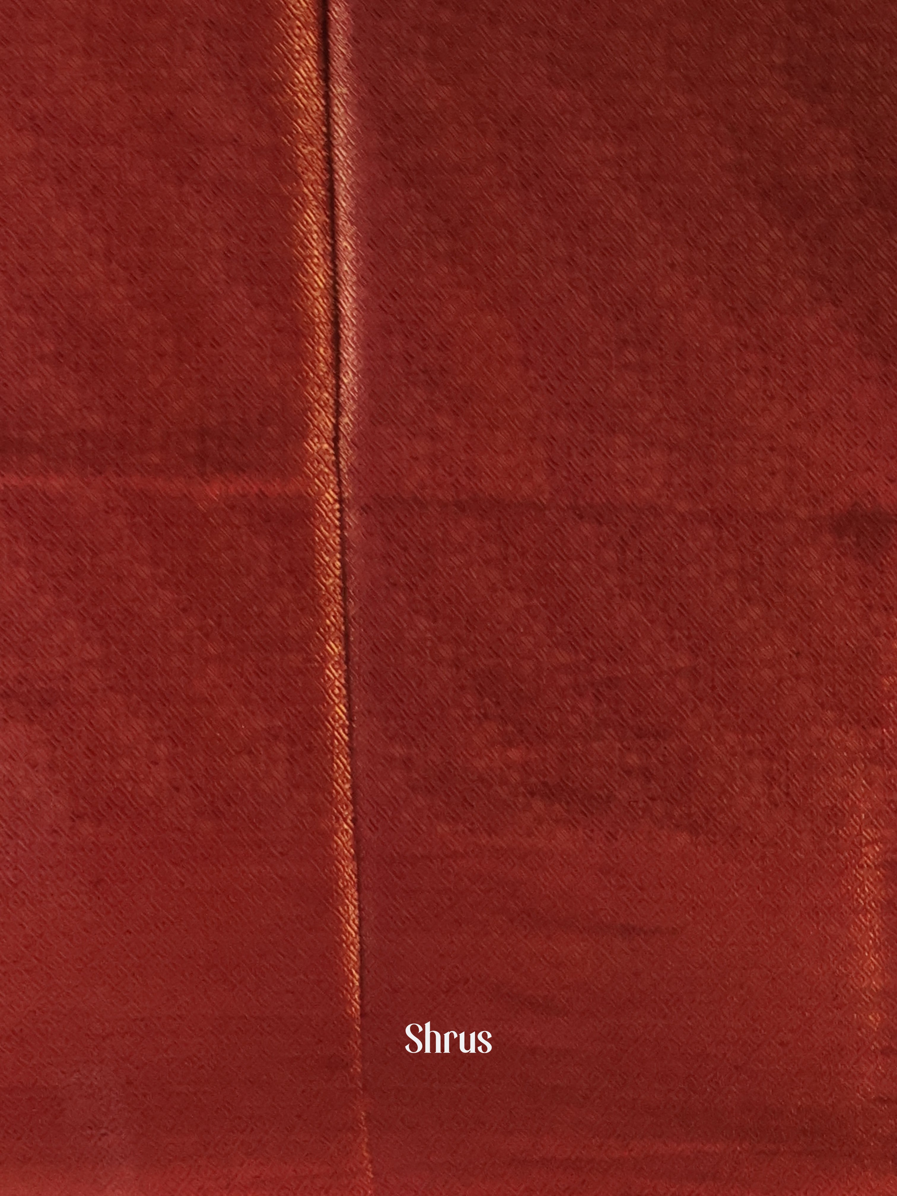 Beige &  Maroon-  Semi Jute Saree