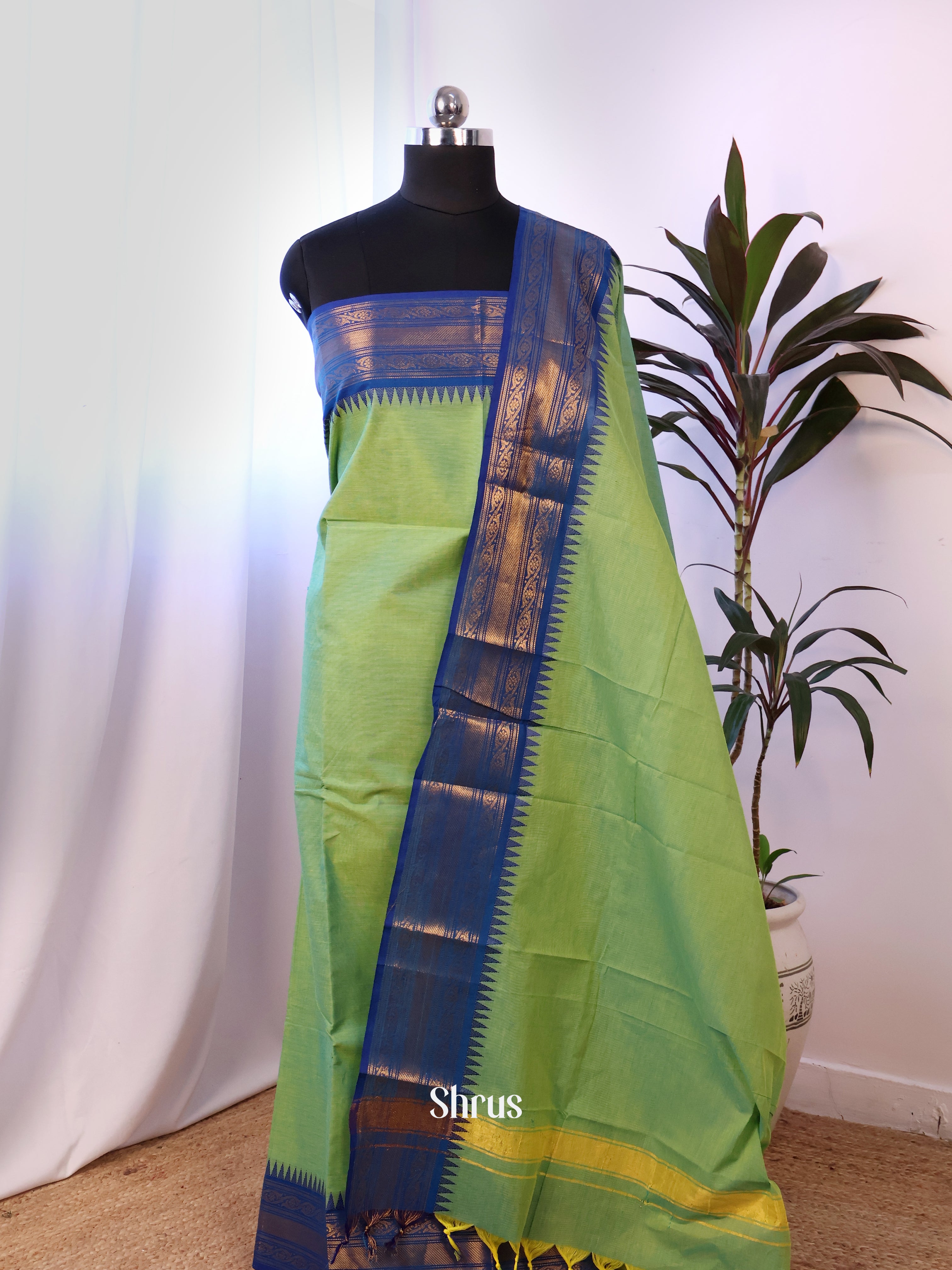 CJS18261 - chettinad top & dupatta combo