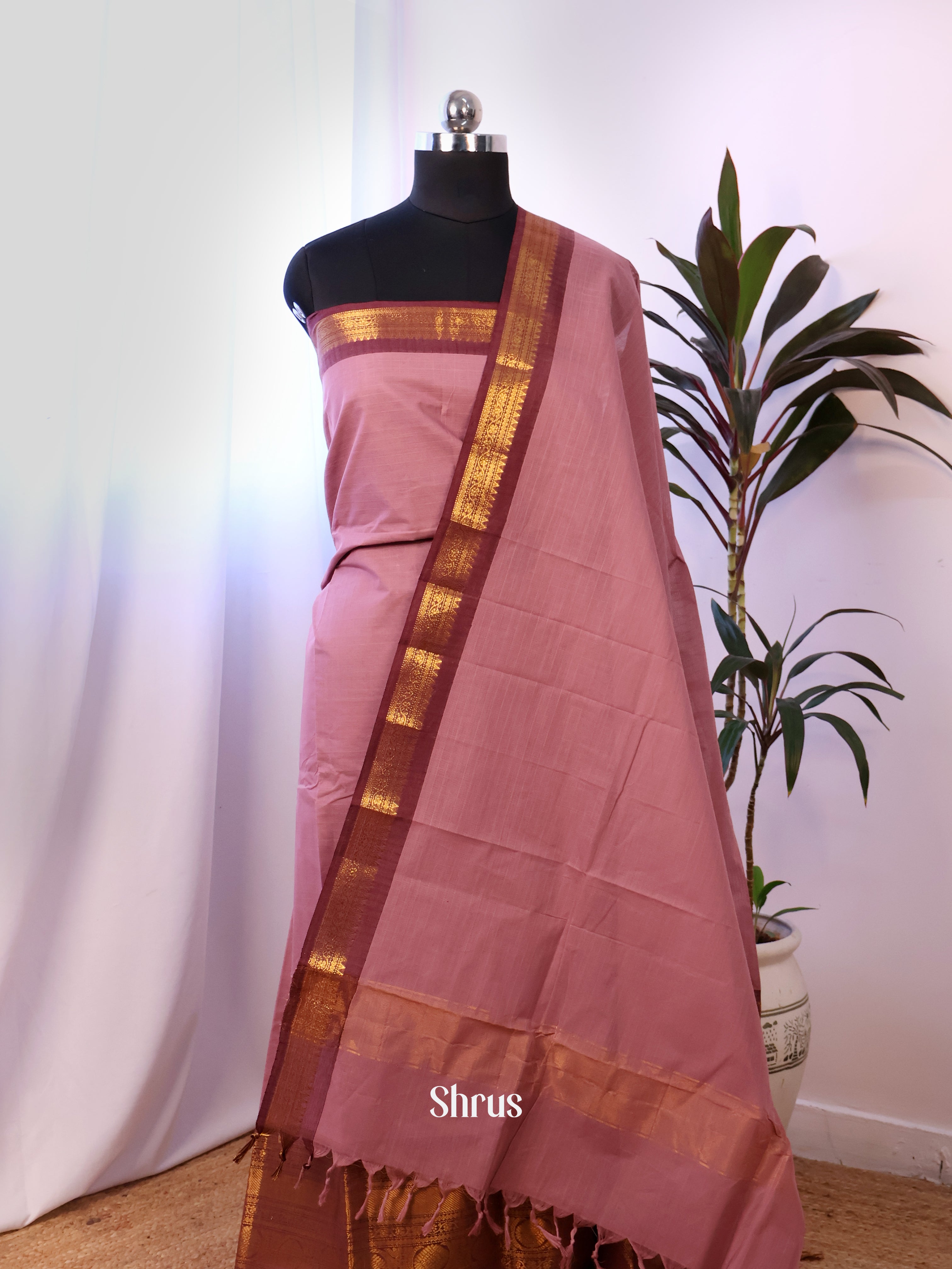 CJS18271 - chettinad top & dupatta combo