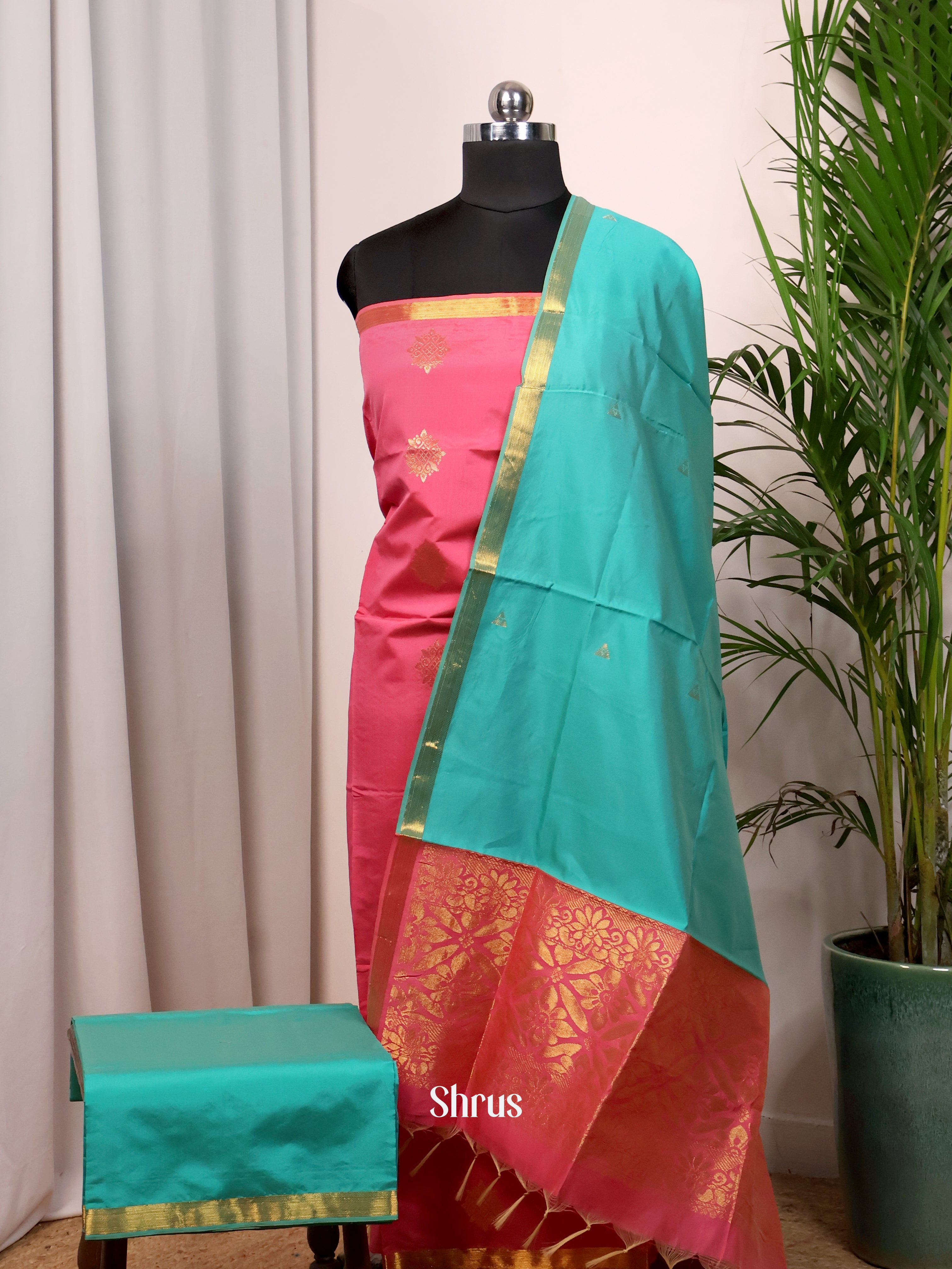 Pink - semi softsilk salwar