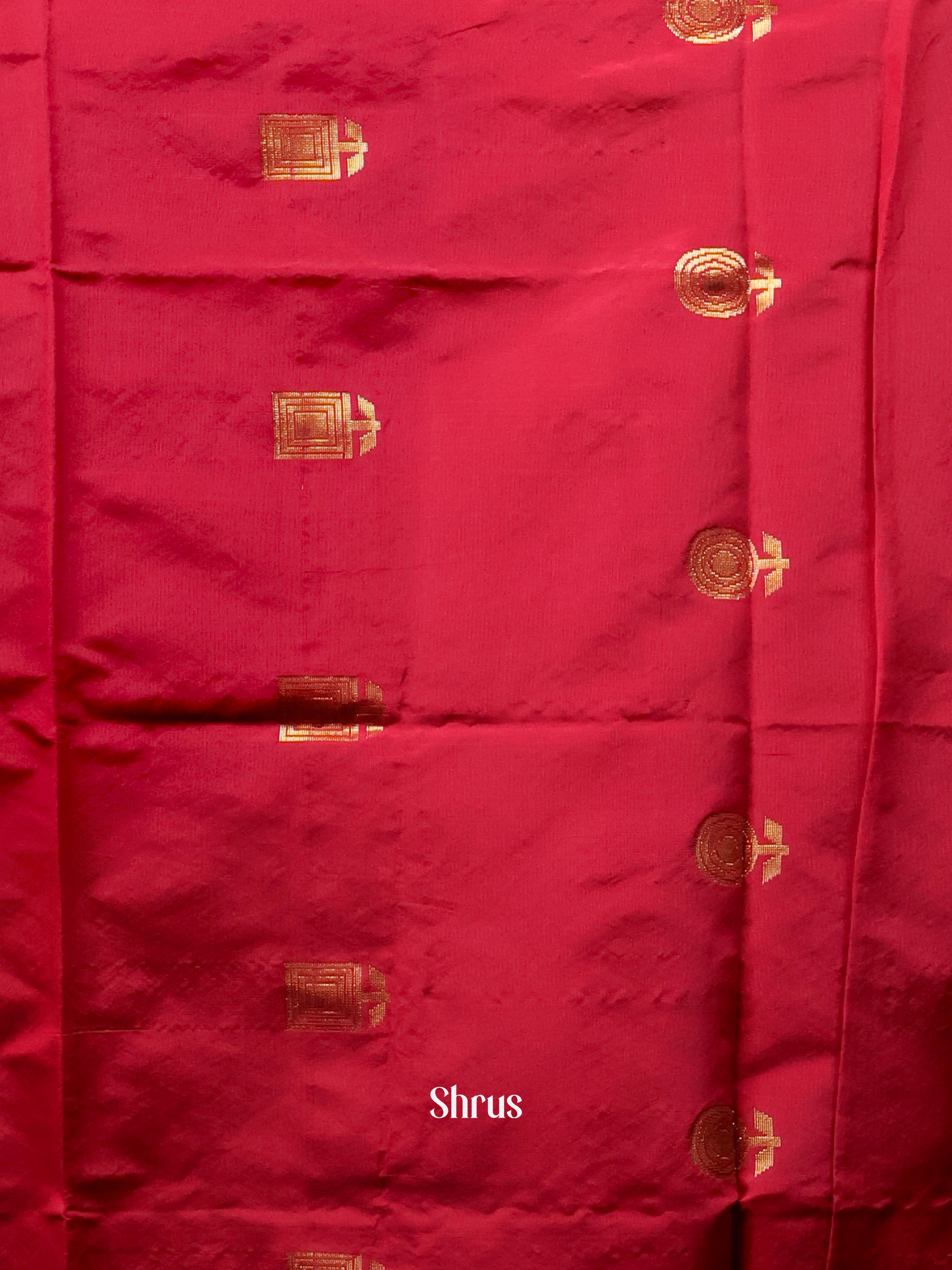 Red & Blue- semi softsilk salwar