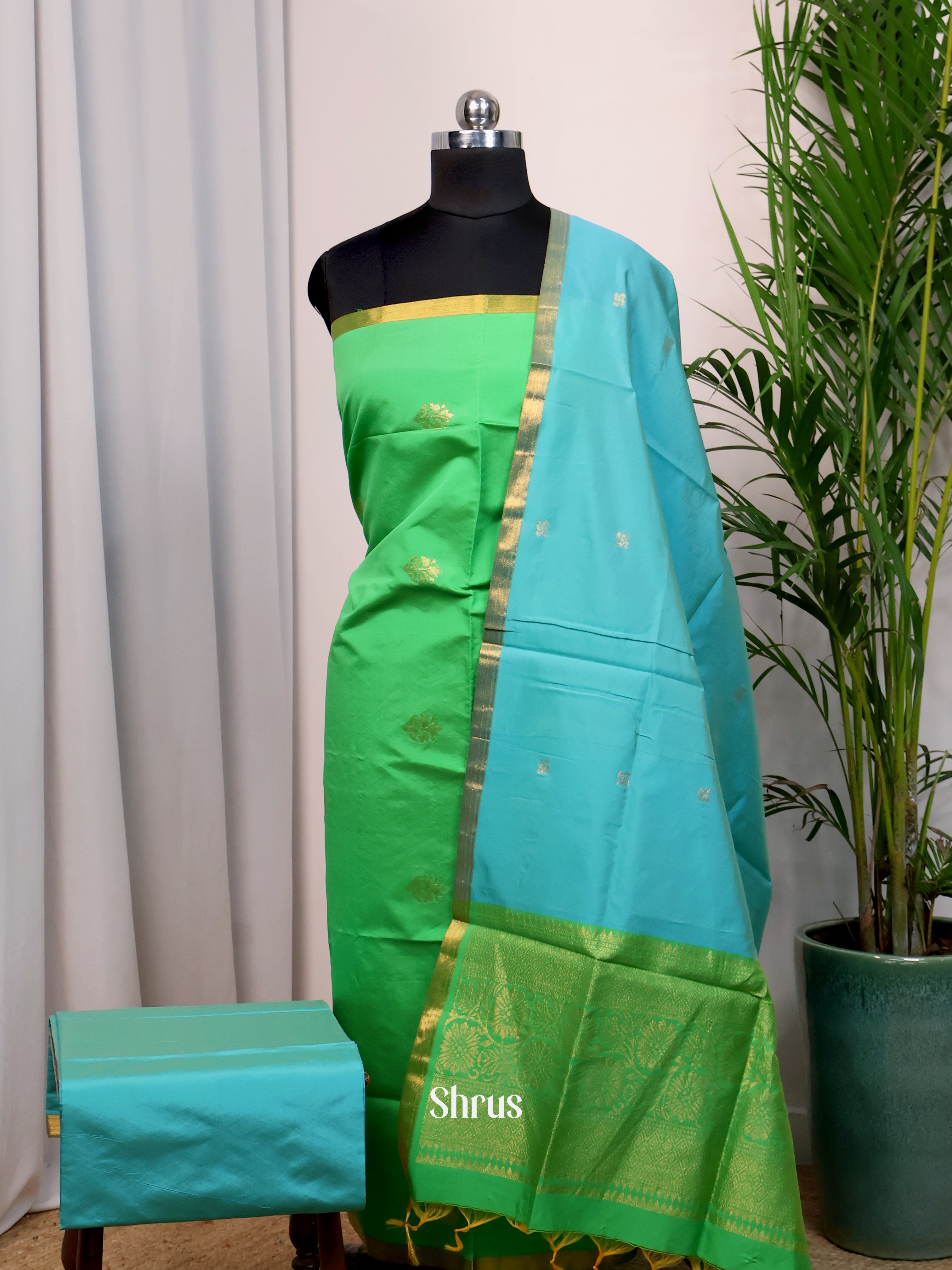 Lite Green - semi softsilk salwar