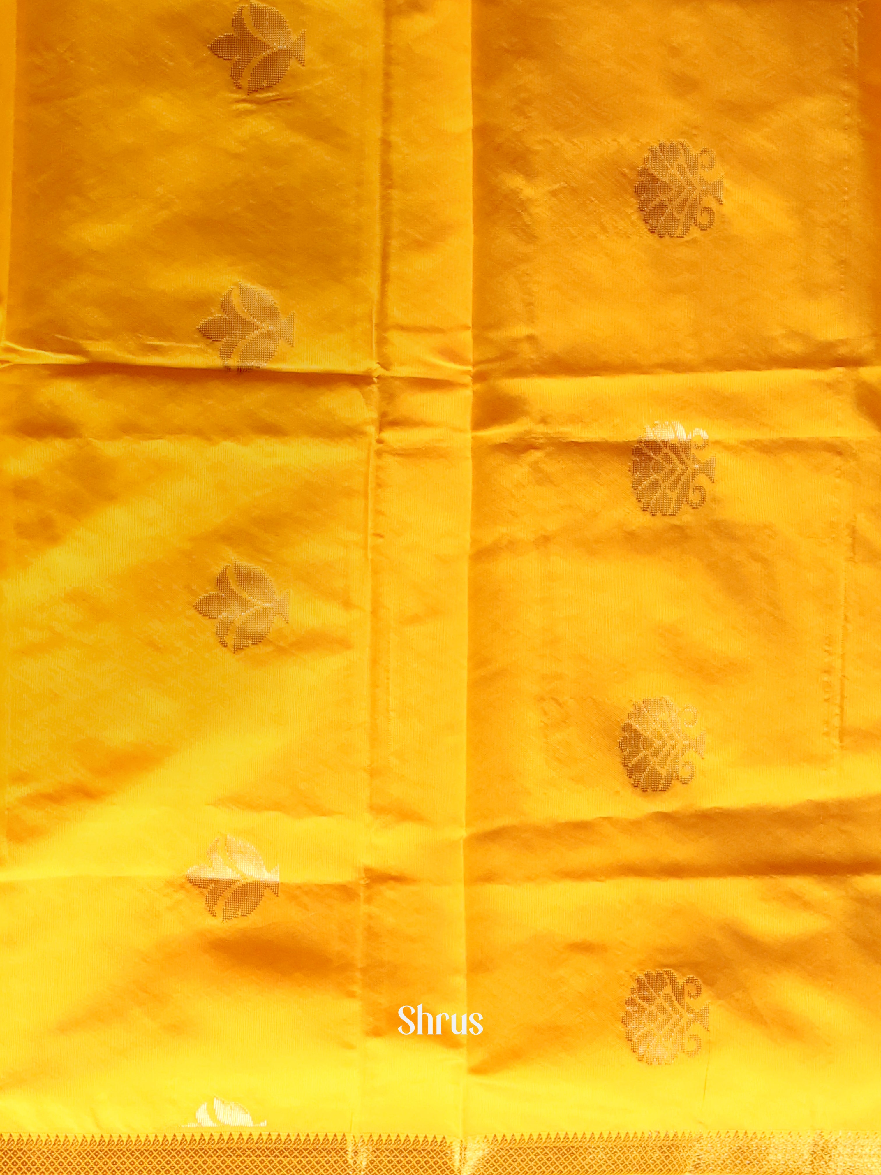 Yellow & Maroon - semi softsilk salwar