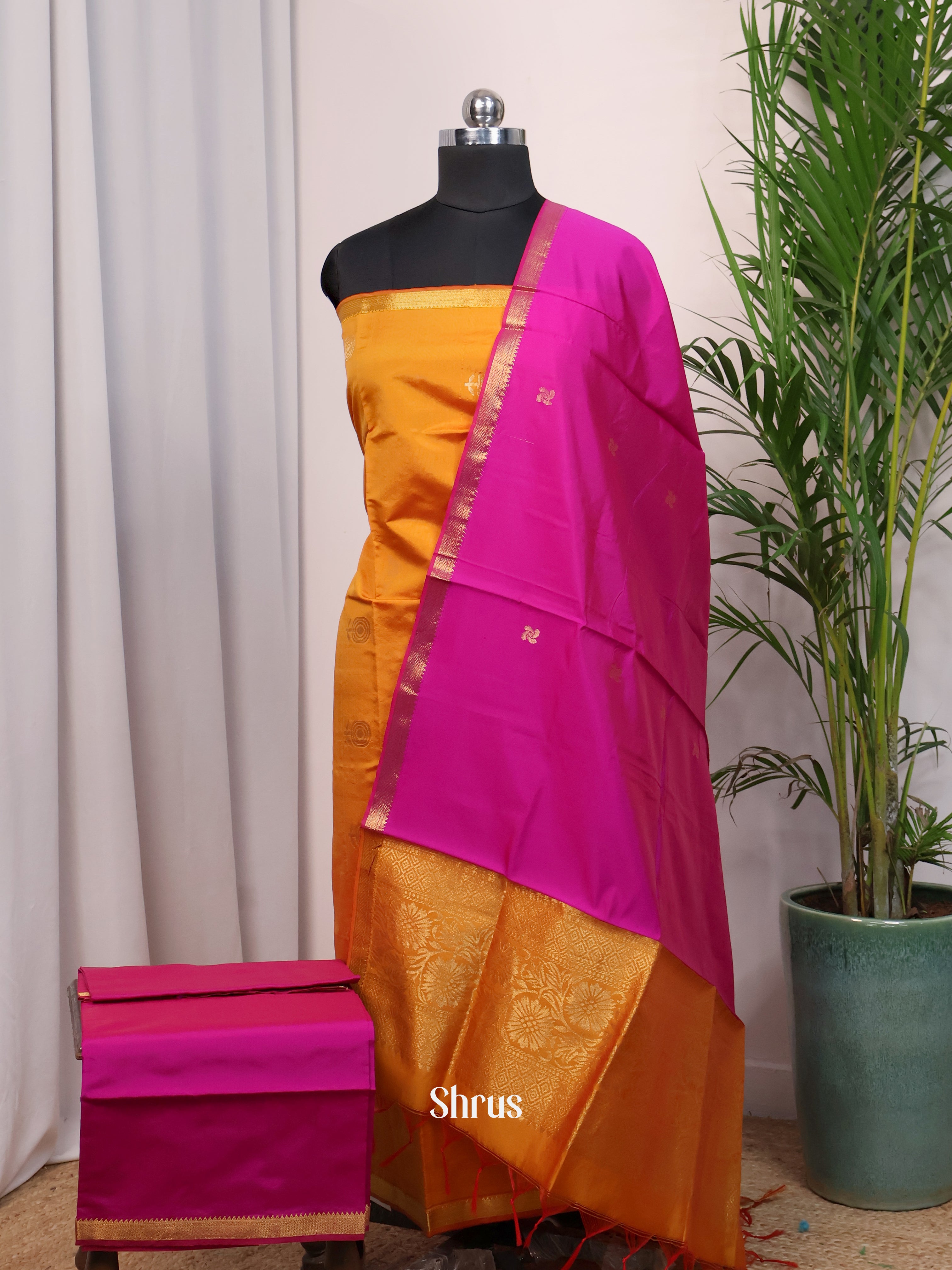 CJS21050 - semi softsilk salwar - Shop on Shrus.com