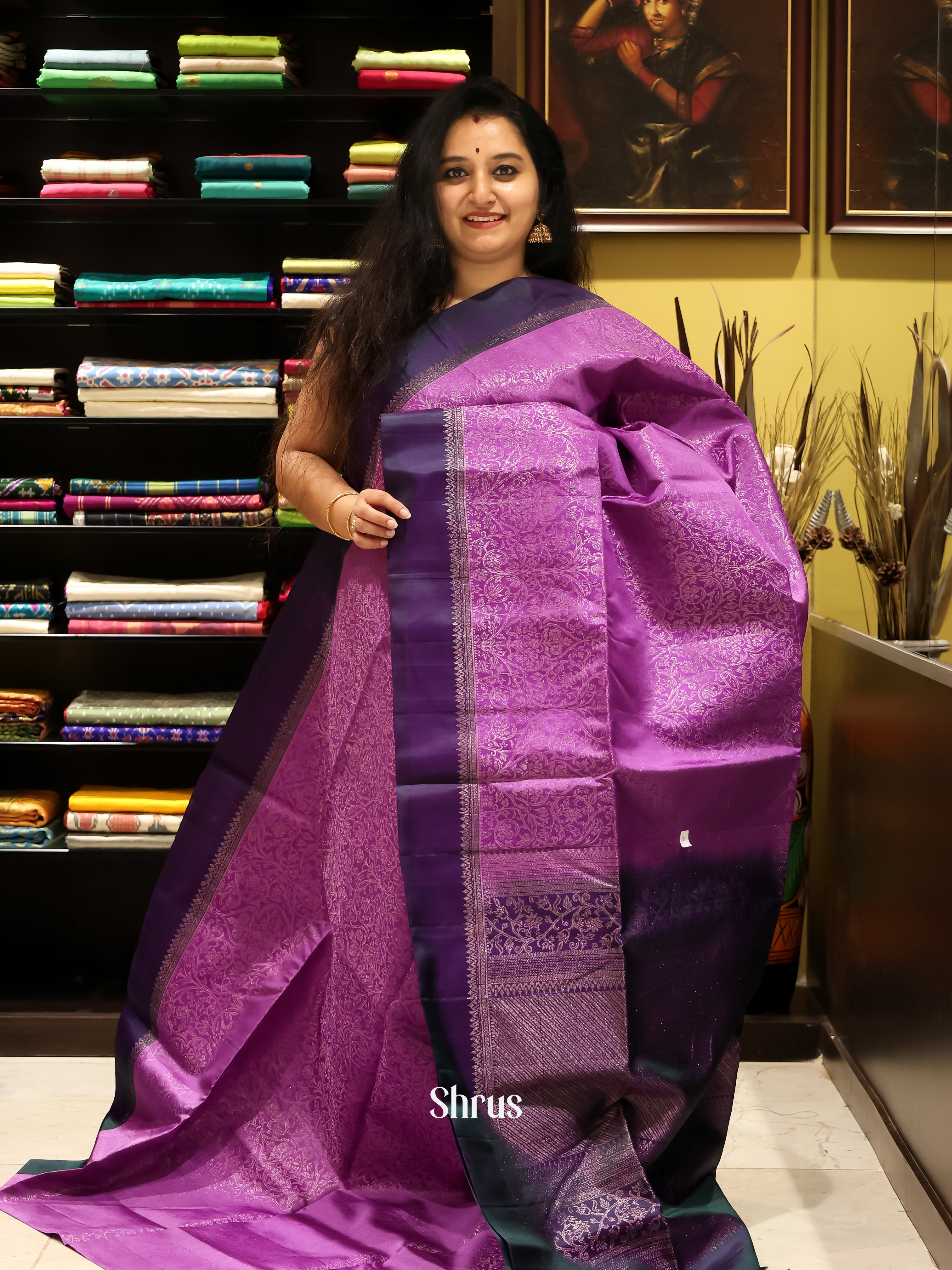CJS21116 - Soft silk Saree - Shop on Shrus.com