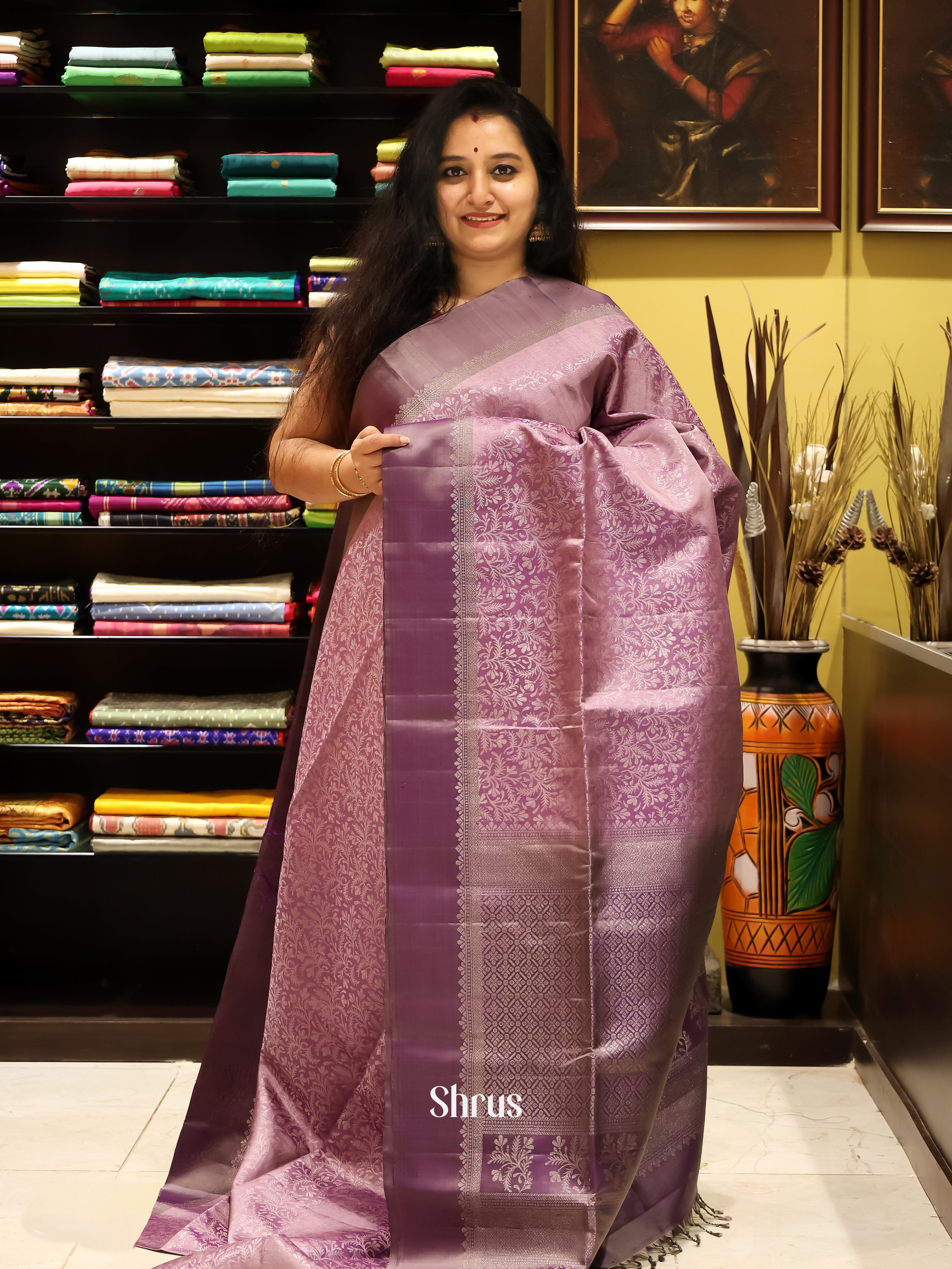 CJS21118 - Soft silk Saree - Shop on Shrus.com