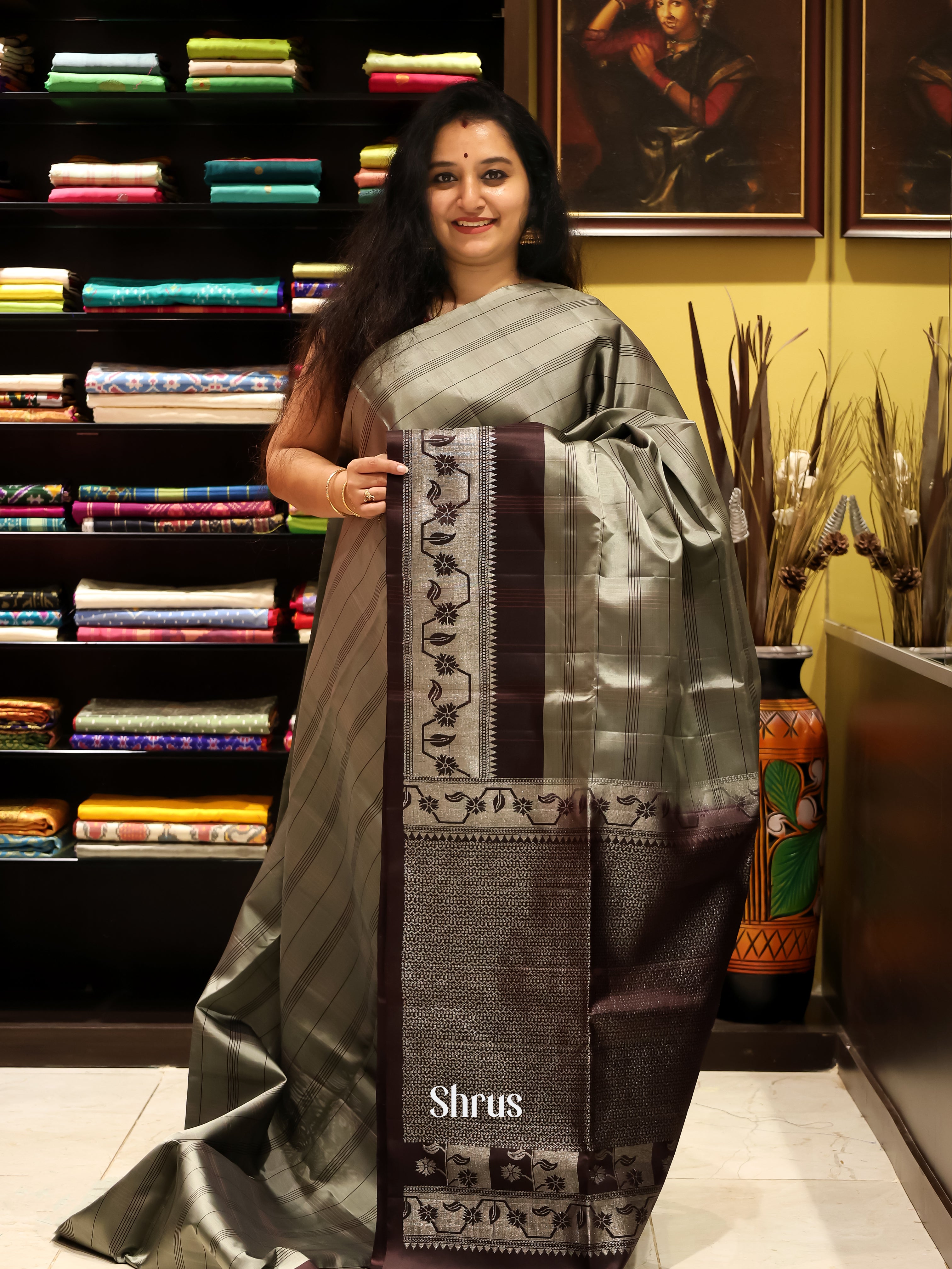 CJS21123 - Soft silk Saree - Shop on Shrus.com