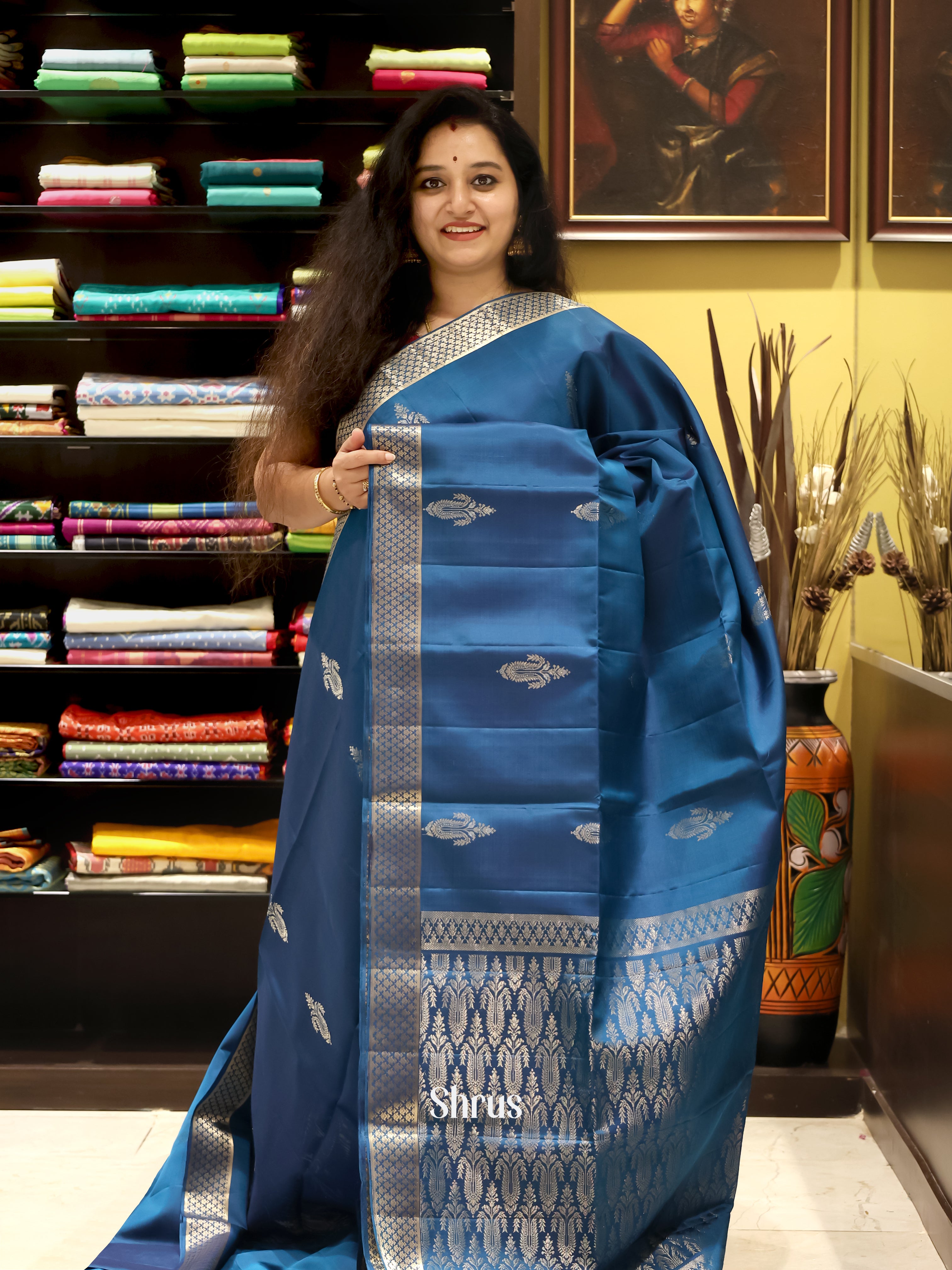 CJS21128 - Soft Silk Saree - Shop on Shrus.com
