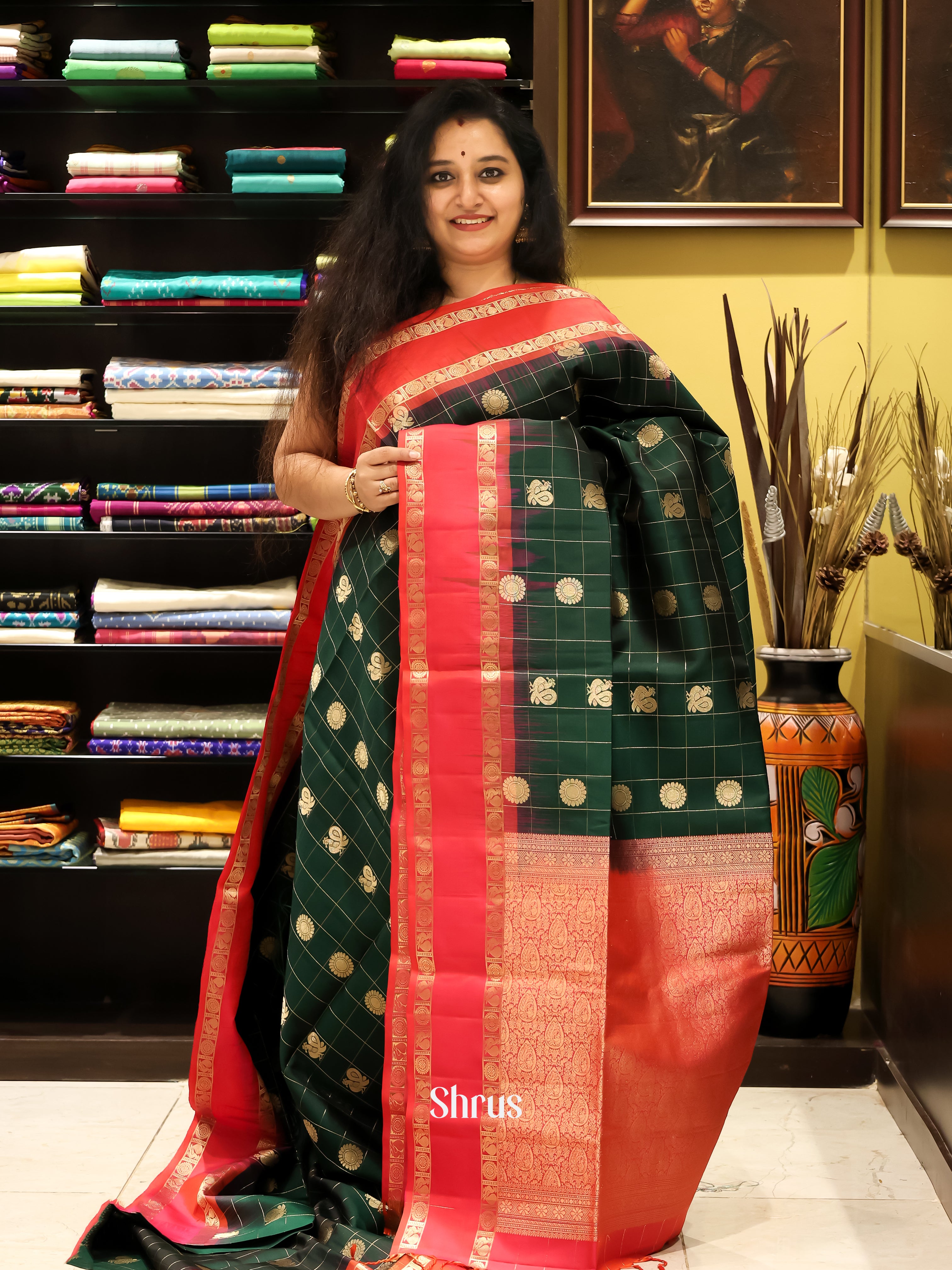 CJS21139 - Soft silk Saree - Shop on Shrus.com