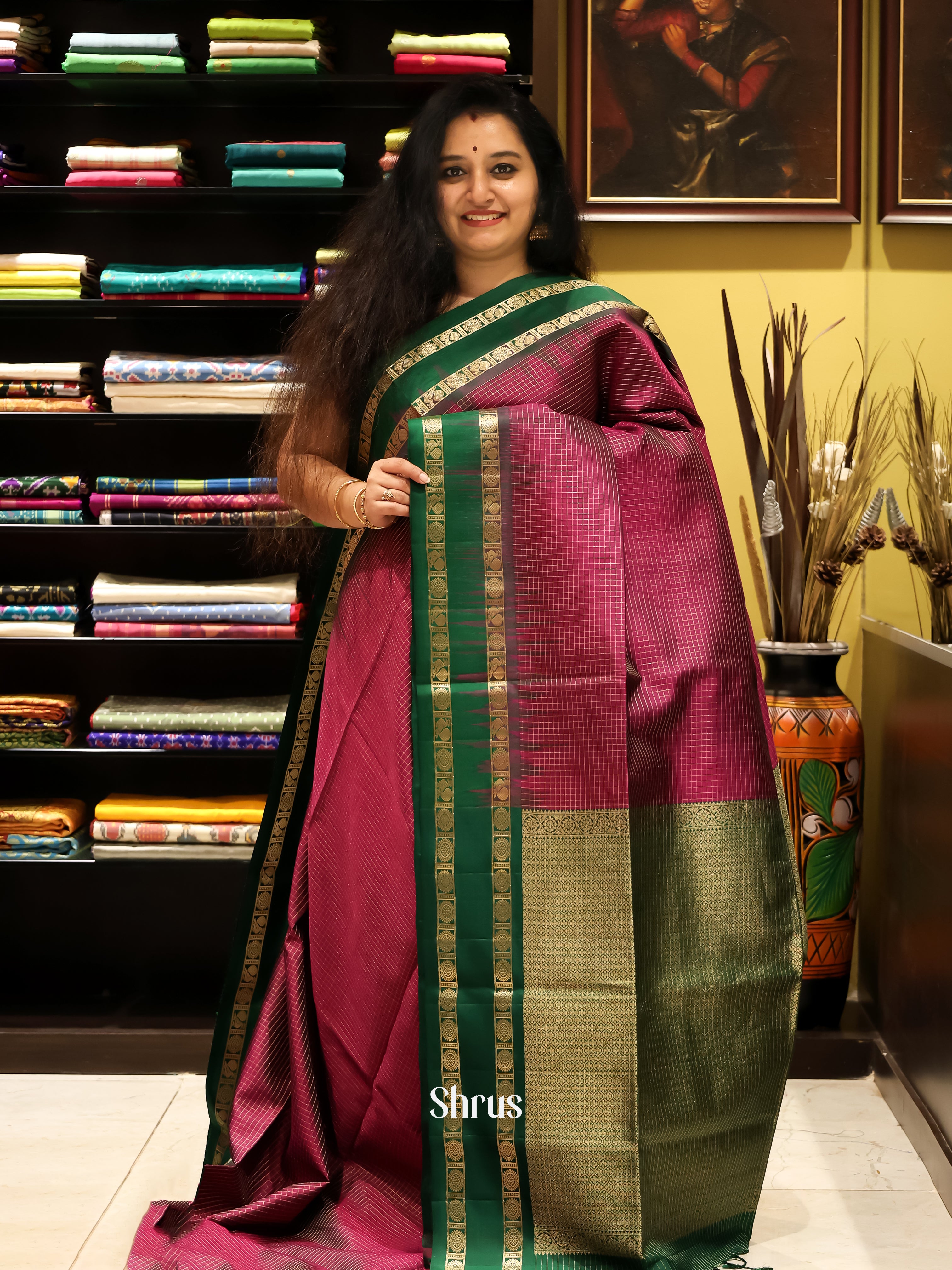 CJS21158 - Soft silk Saree - Shop on Shrus.com