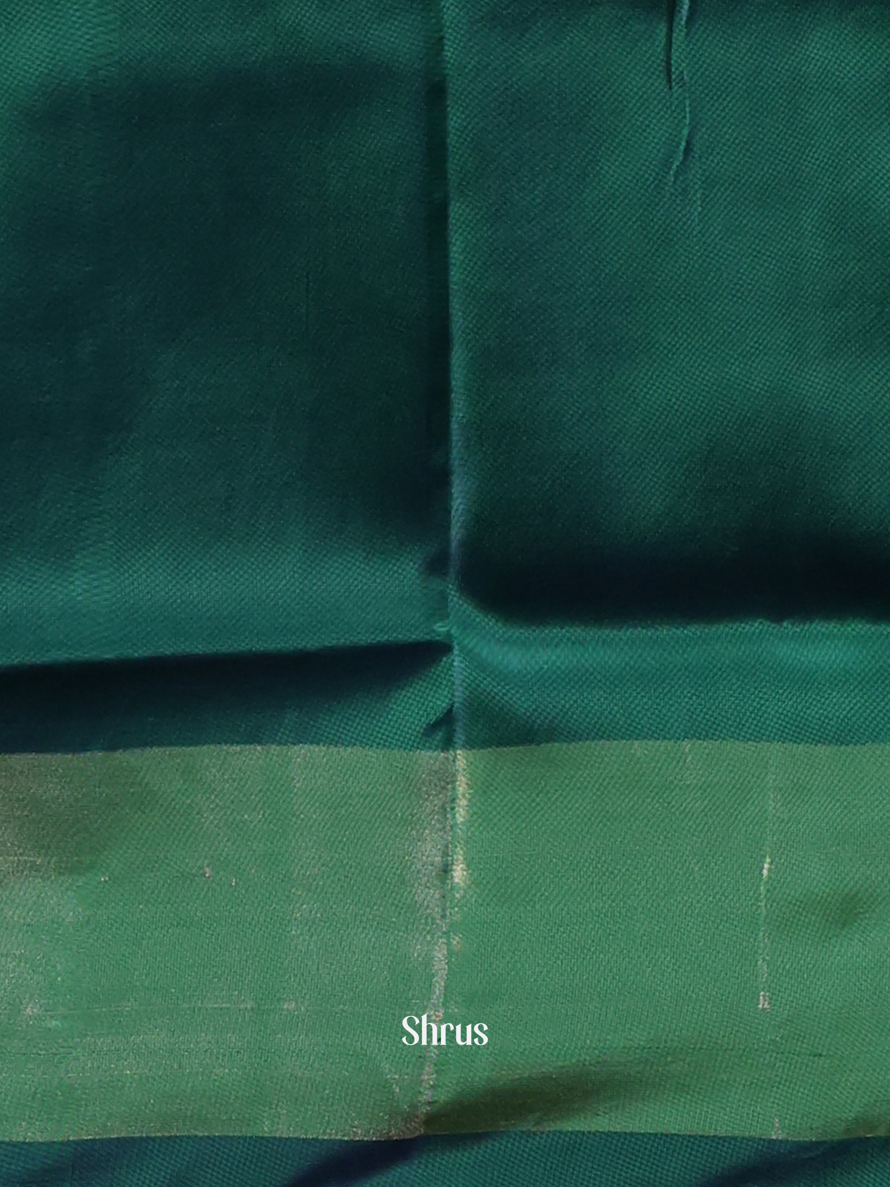 Lite Green  & Green - Semi uppada Saree