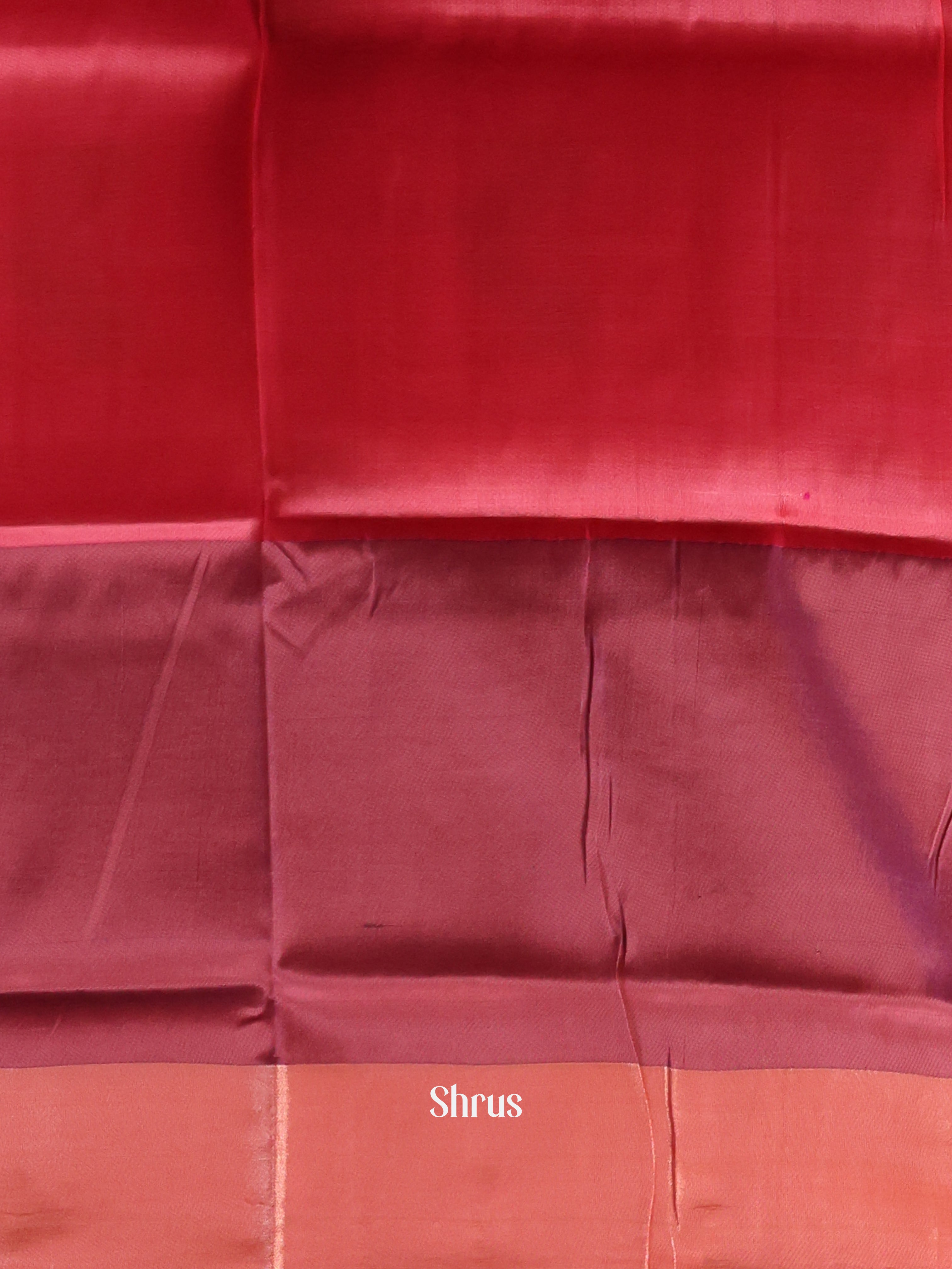 Mustard & Red - Semi uppada Saree