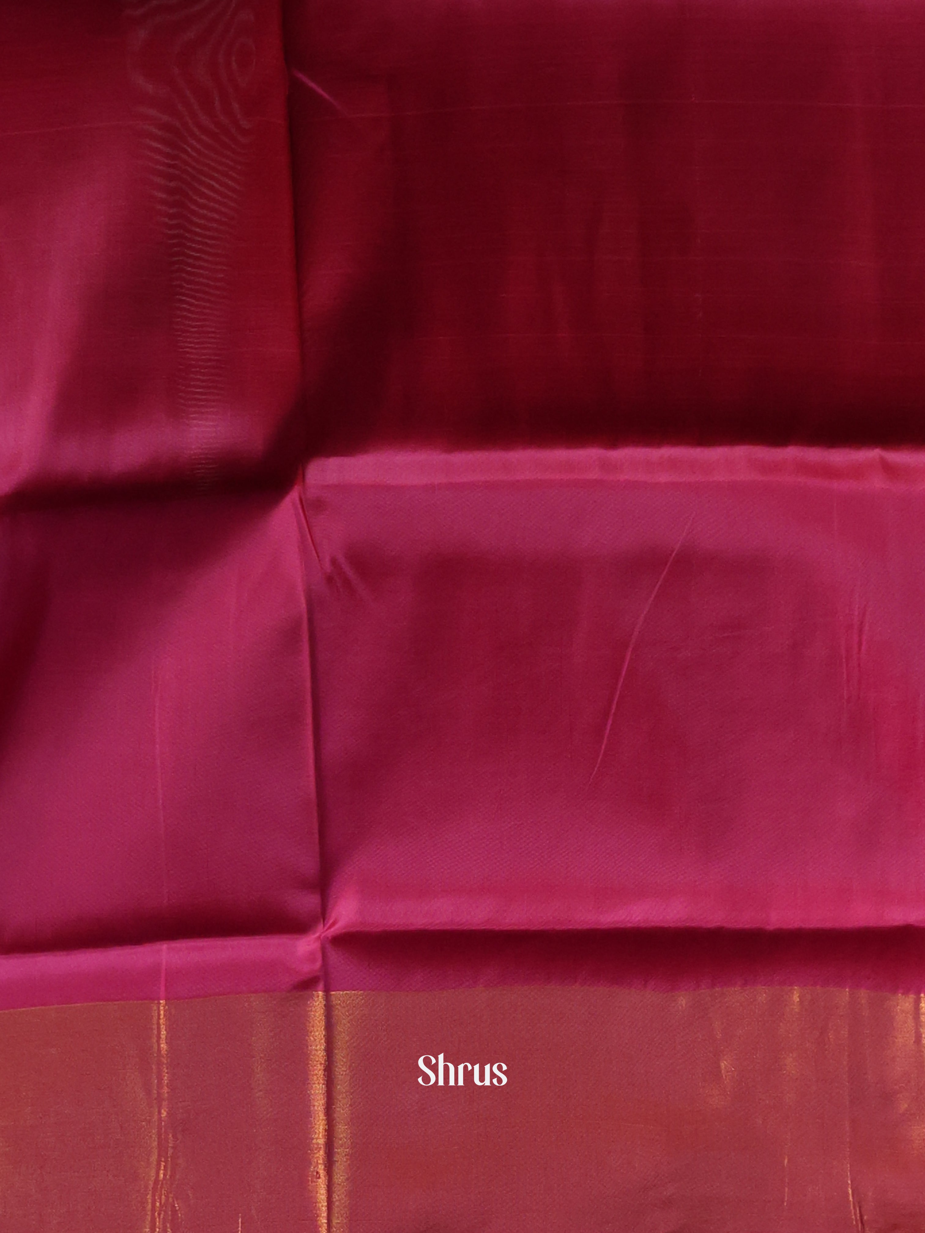 Green & Maroon - Semi uppada Saree