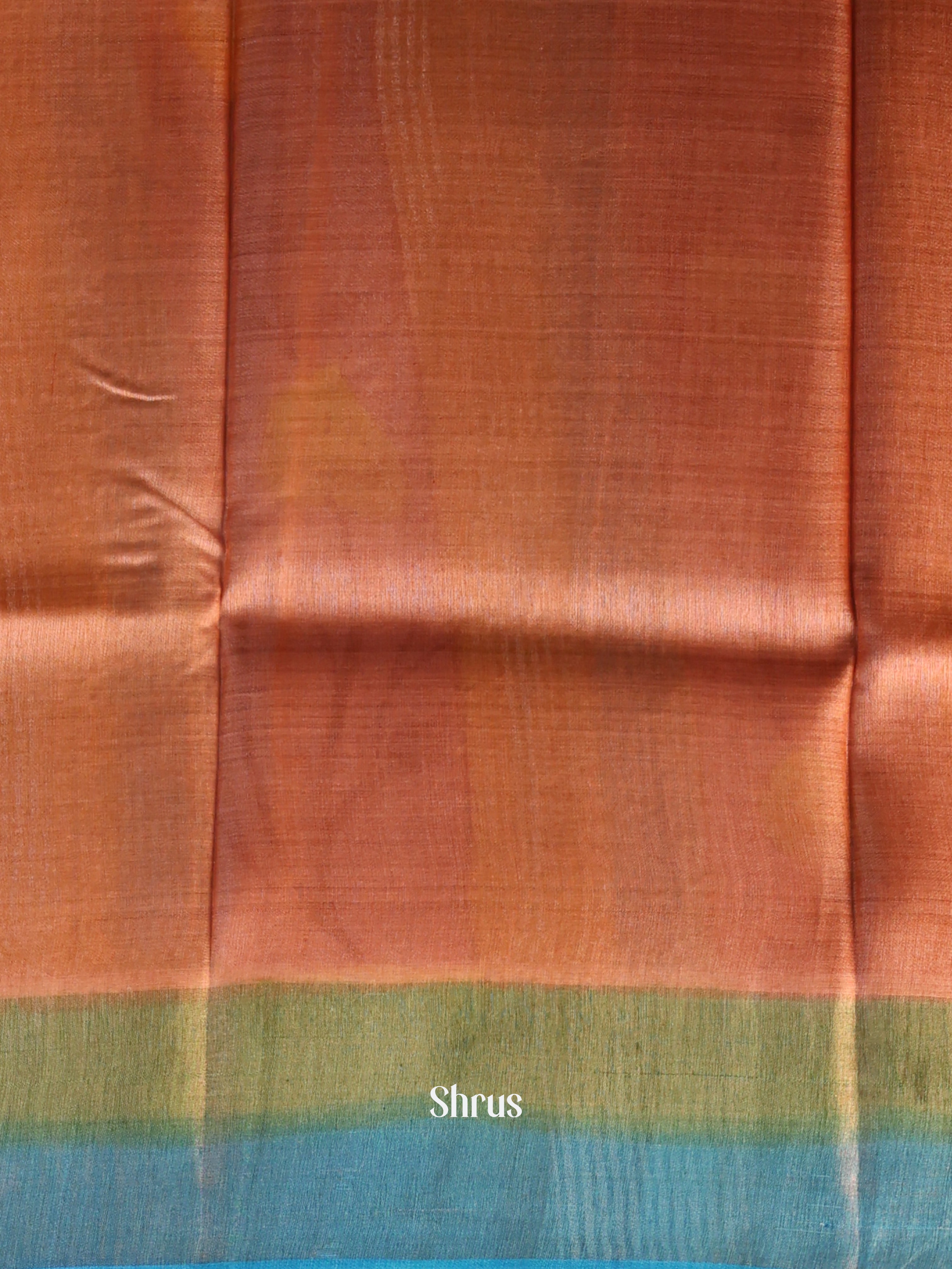 Purple  & Brown - Tussar Saree