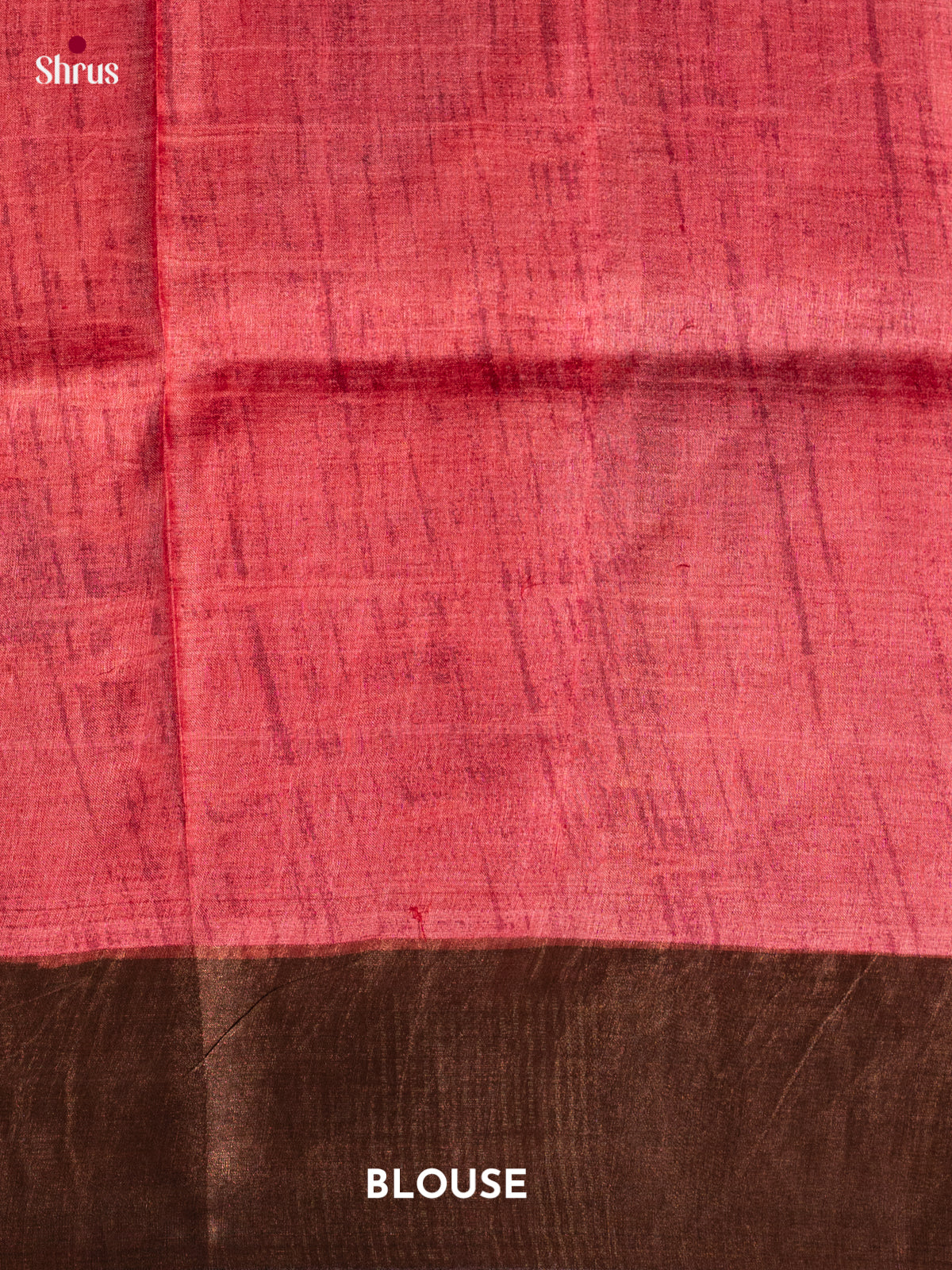 Brown & Pink - Tussar Saree