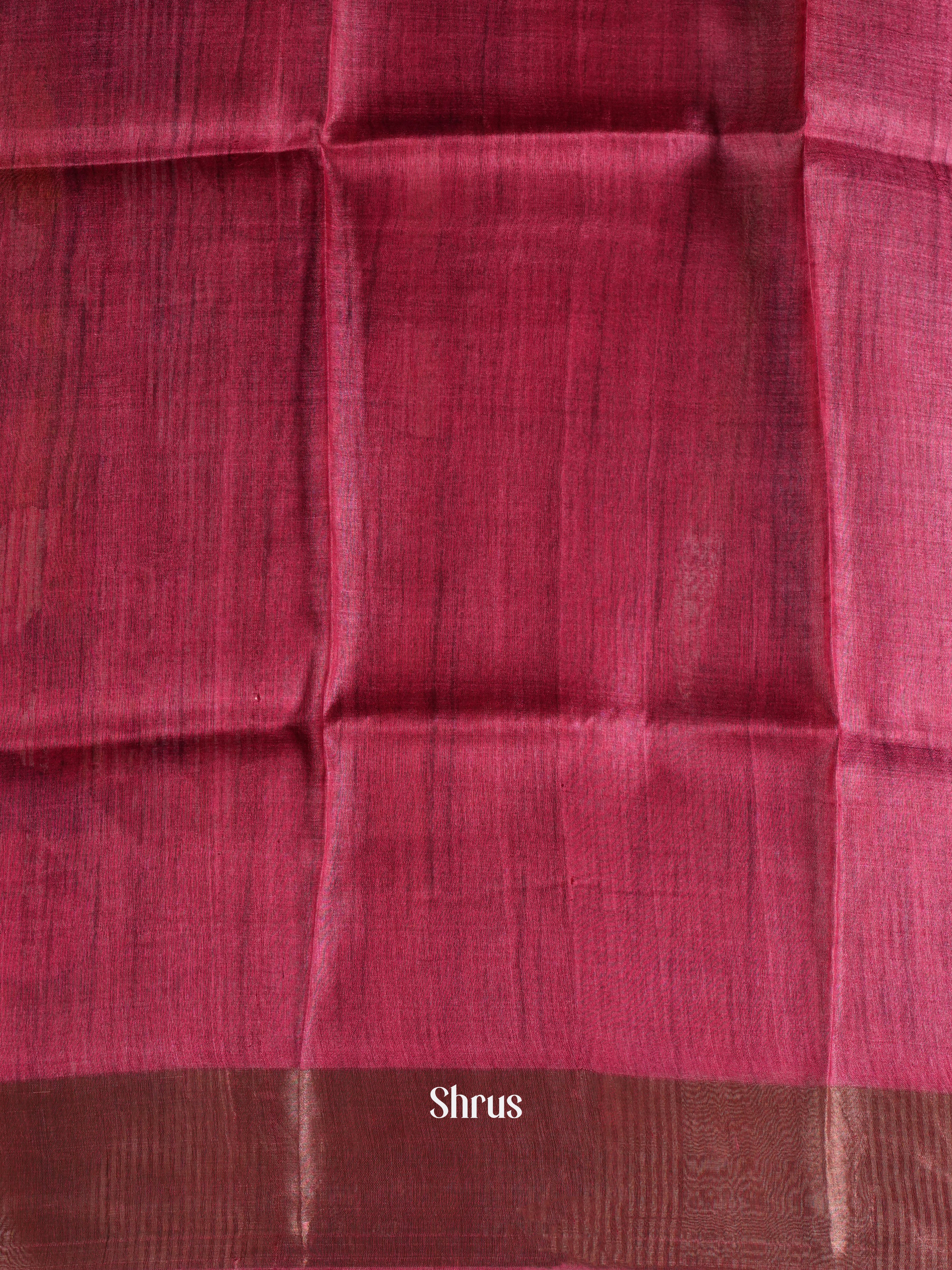 Black & Maroon - Tussar Saree