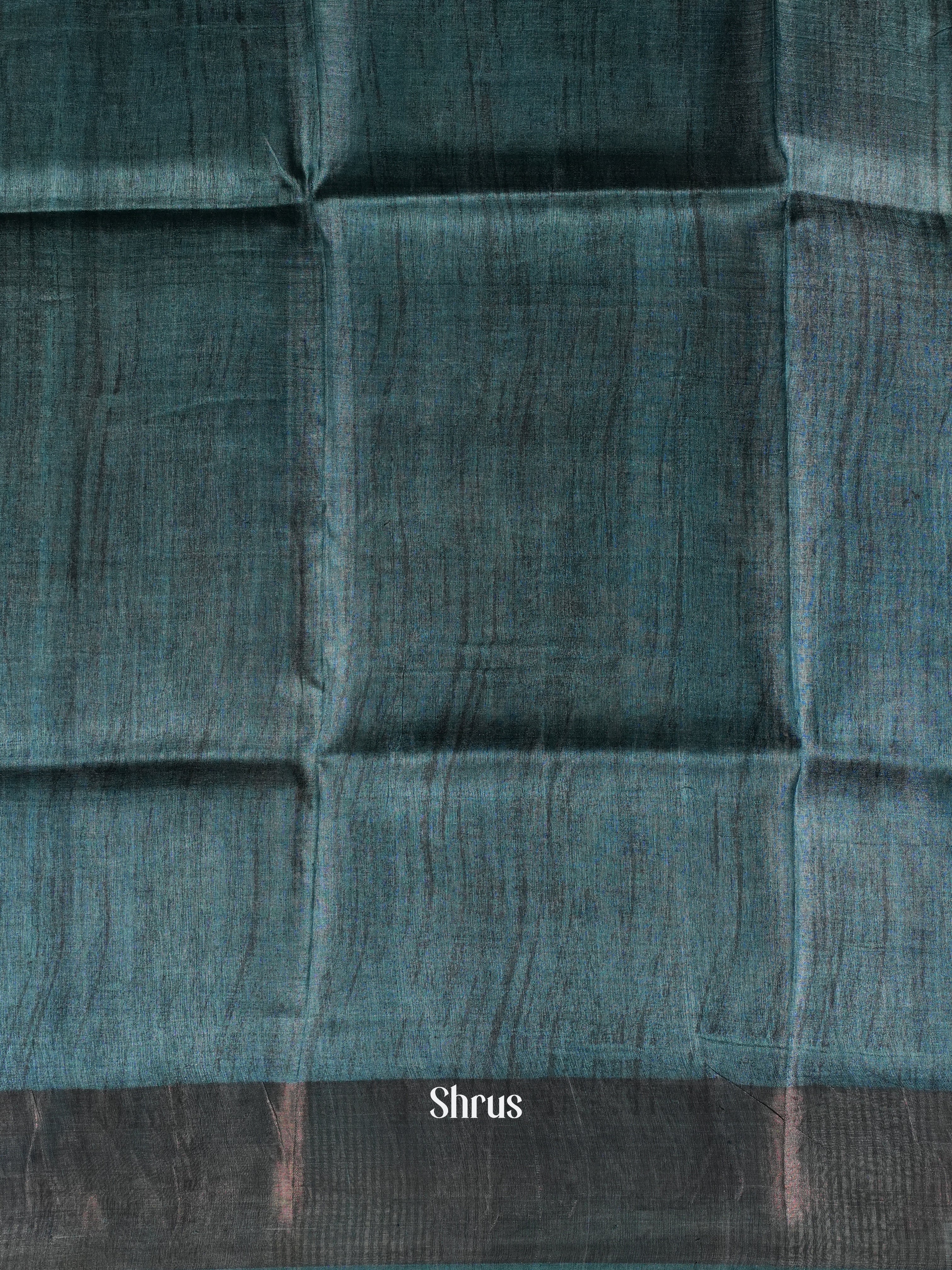 Brown  & Blue  - Tussar Saree