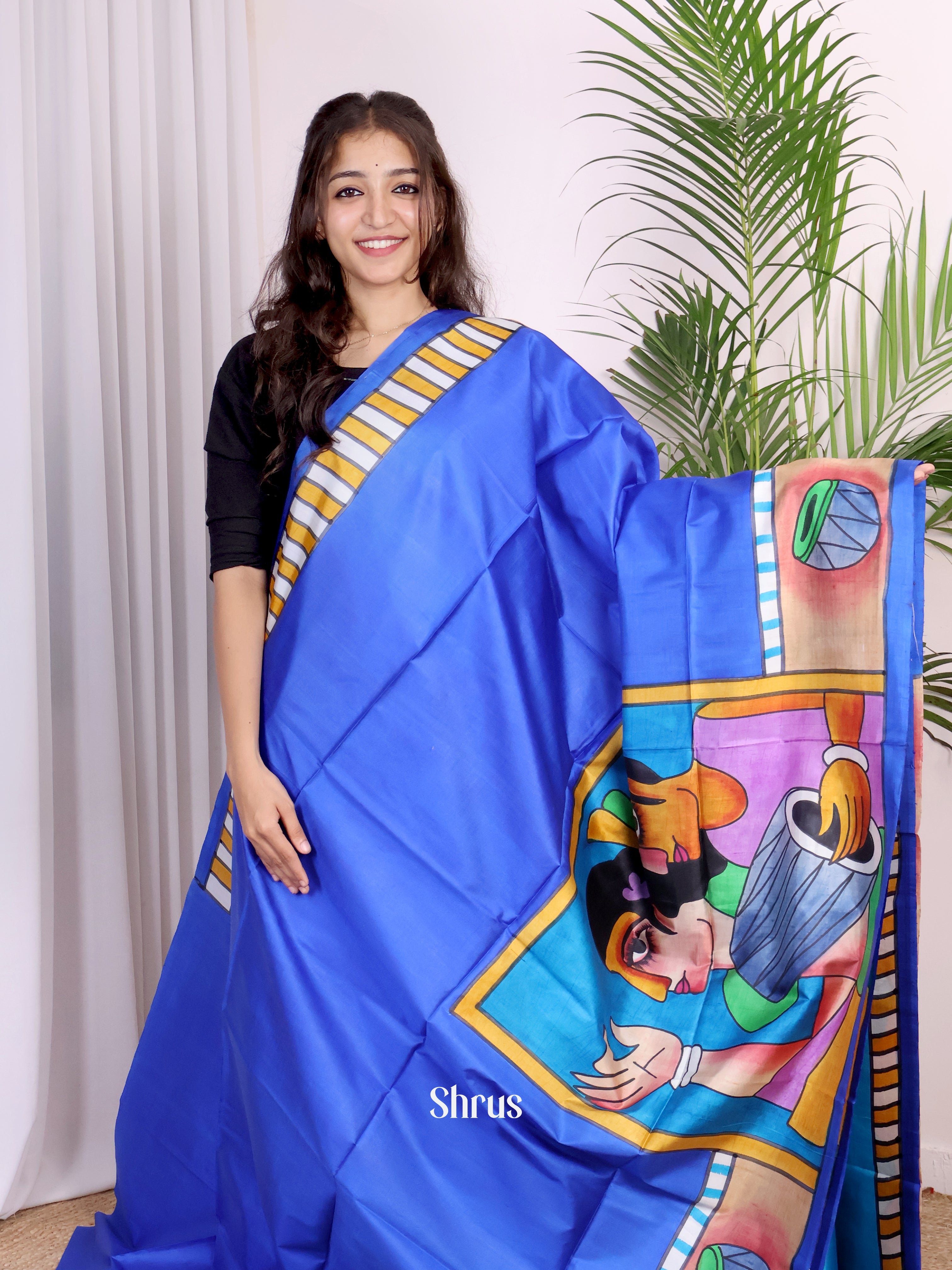 Blue - Murshidabad Silk Saree