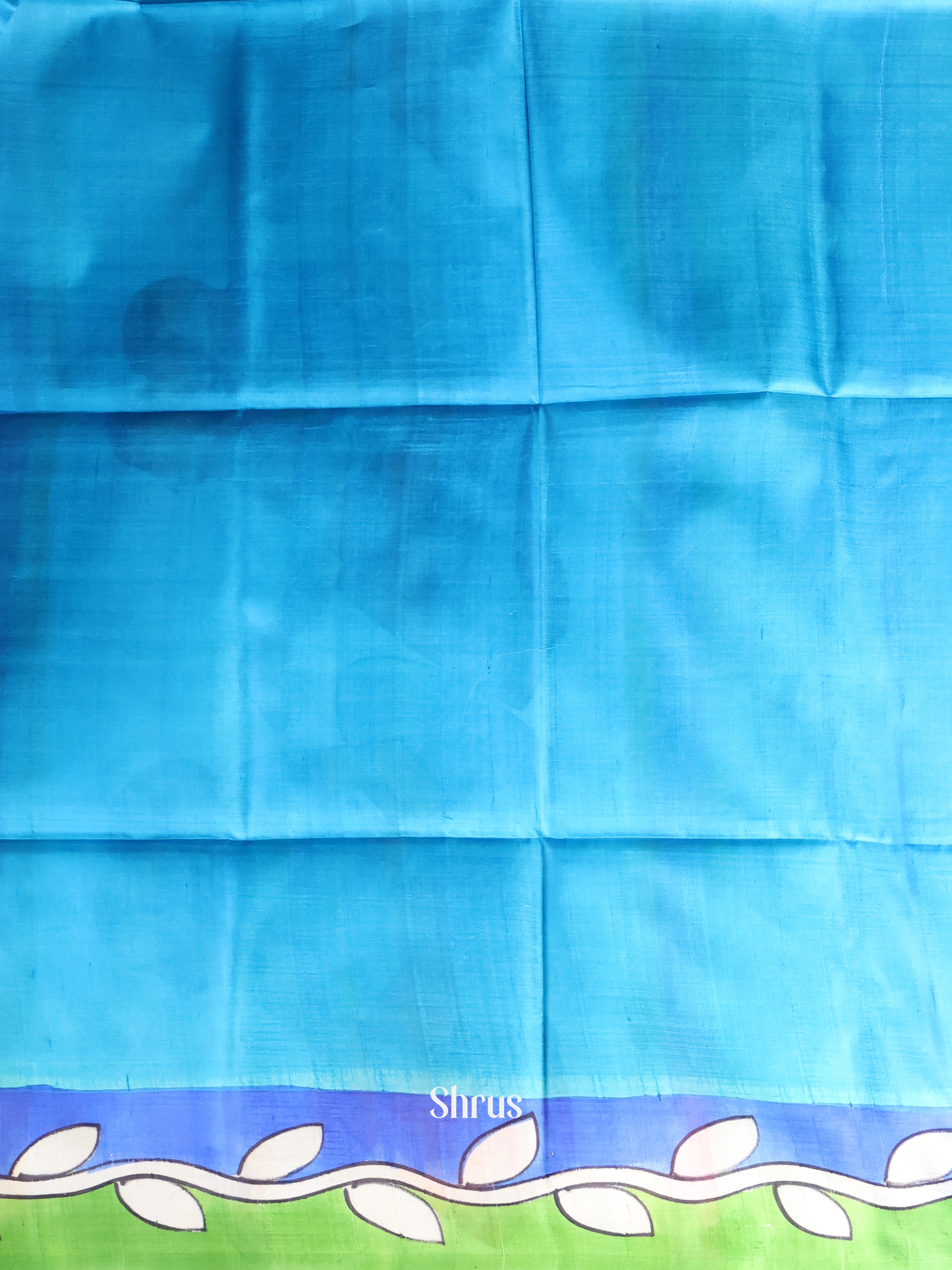 Blue  & Green - Murshidabad Silk Saree