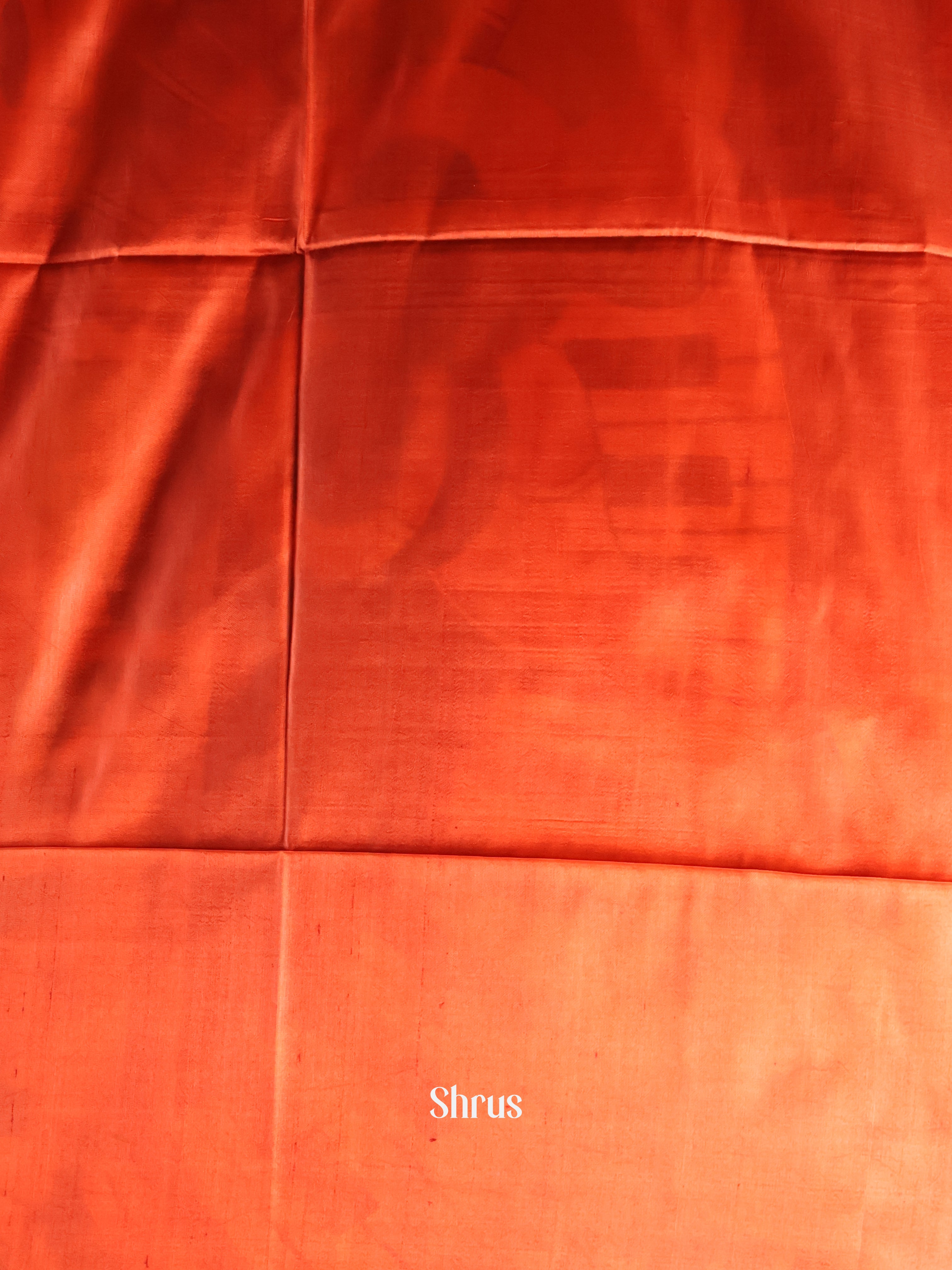 Brown & Red - Murshidabad Silk Saree