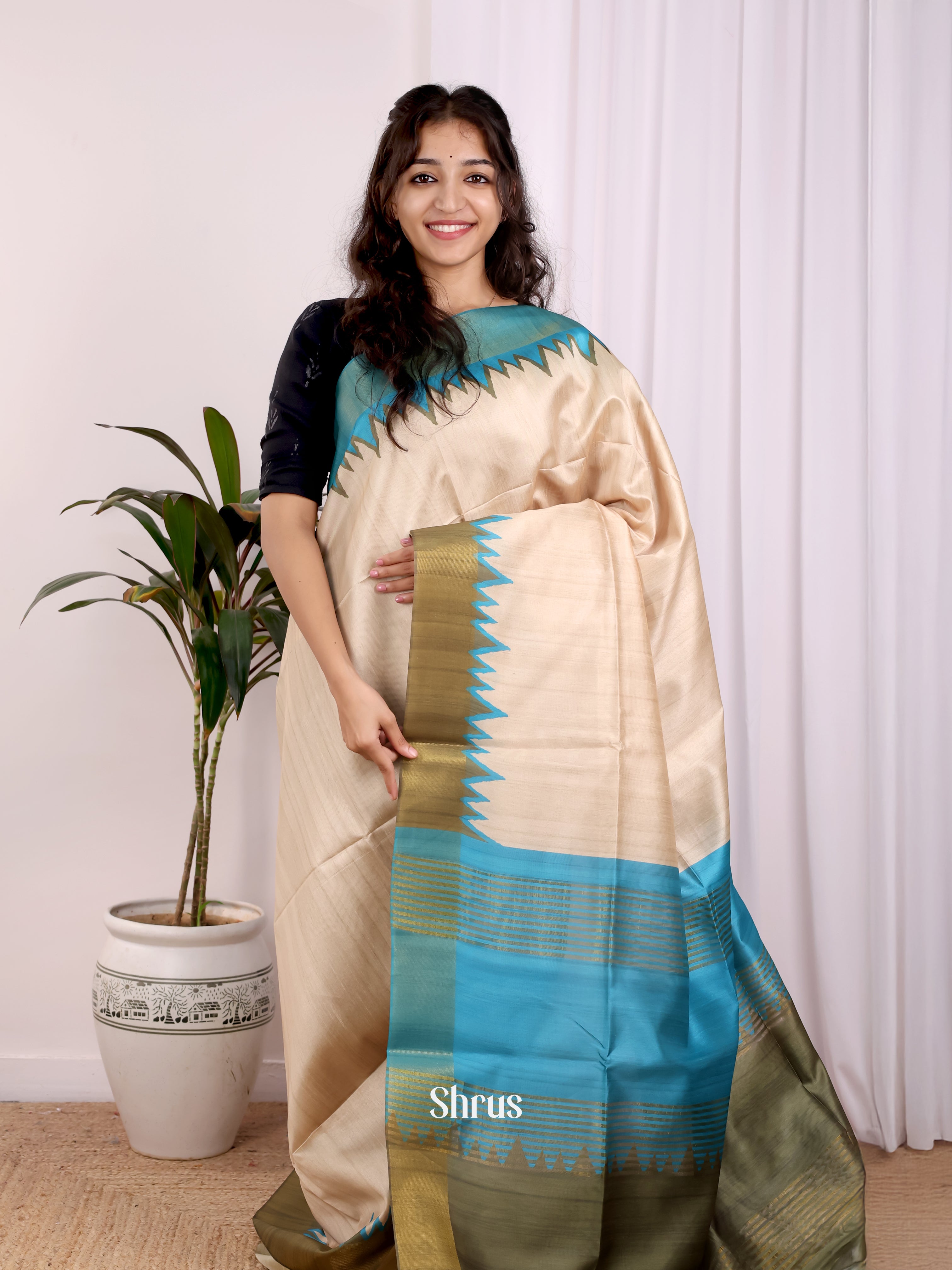 CJS22249- Champa semitussar Saree - Shop on Shrus.com