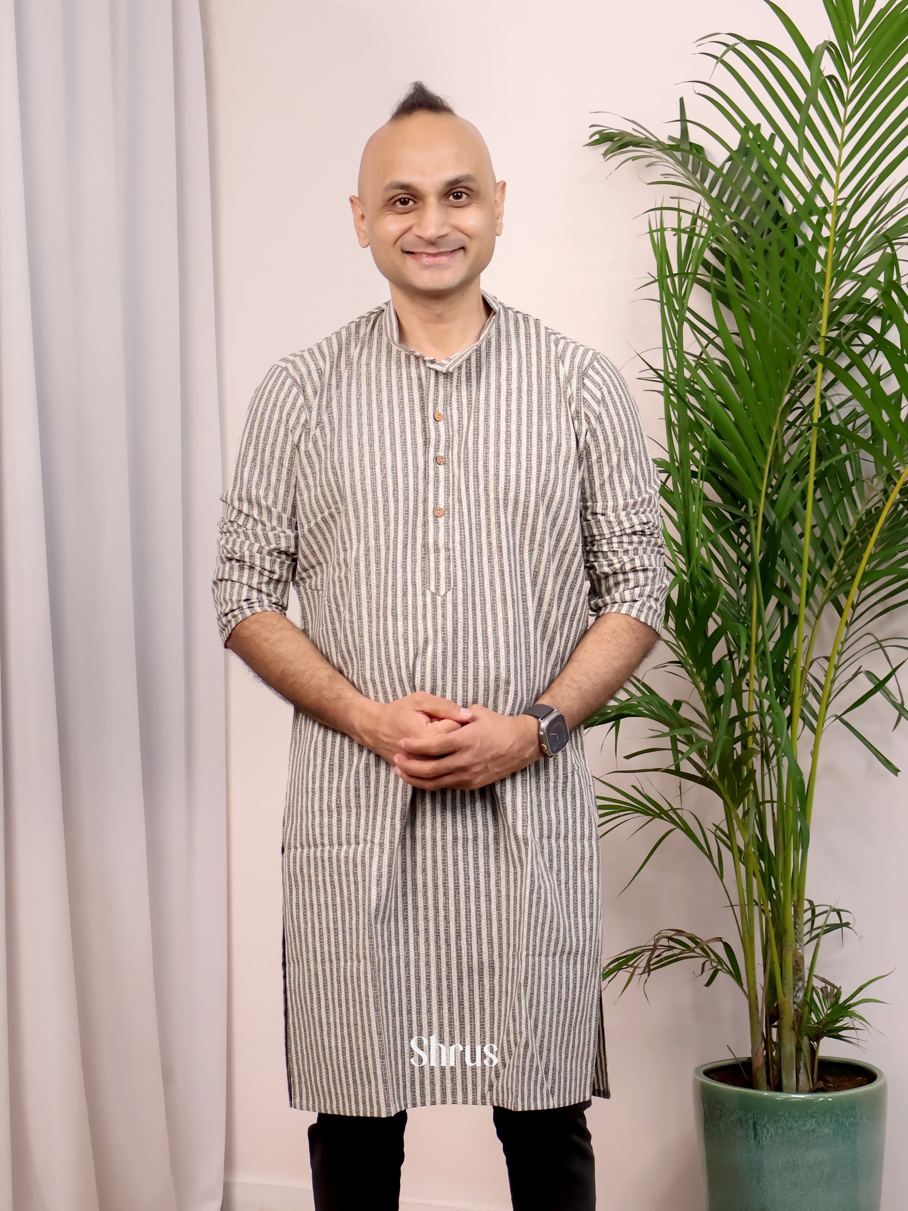 Cream - Readymade Mens Kurta - Shop on Shrus.com