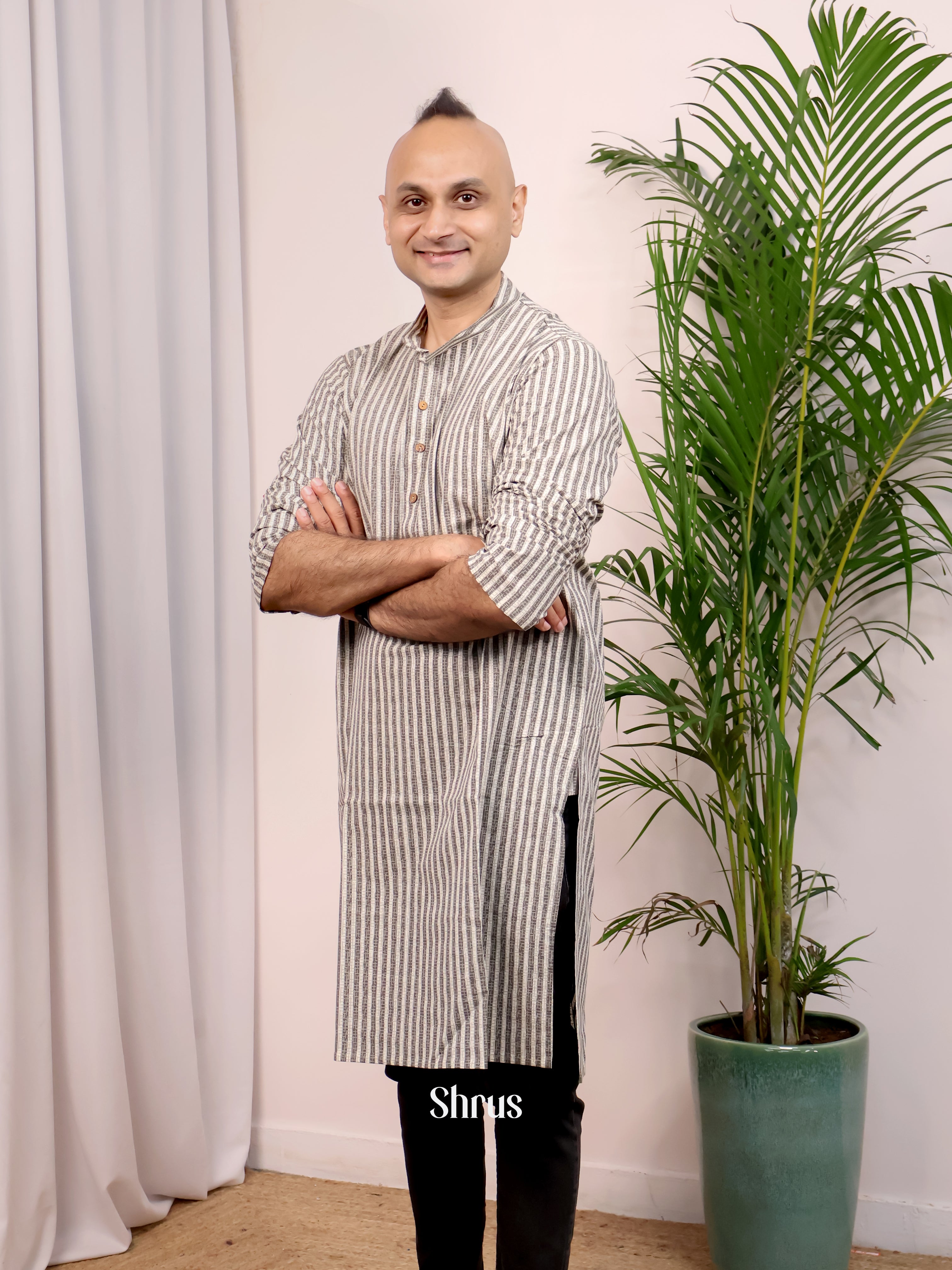 Cream - Readymade Mens Kurta - Shop on Shrus.com