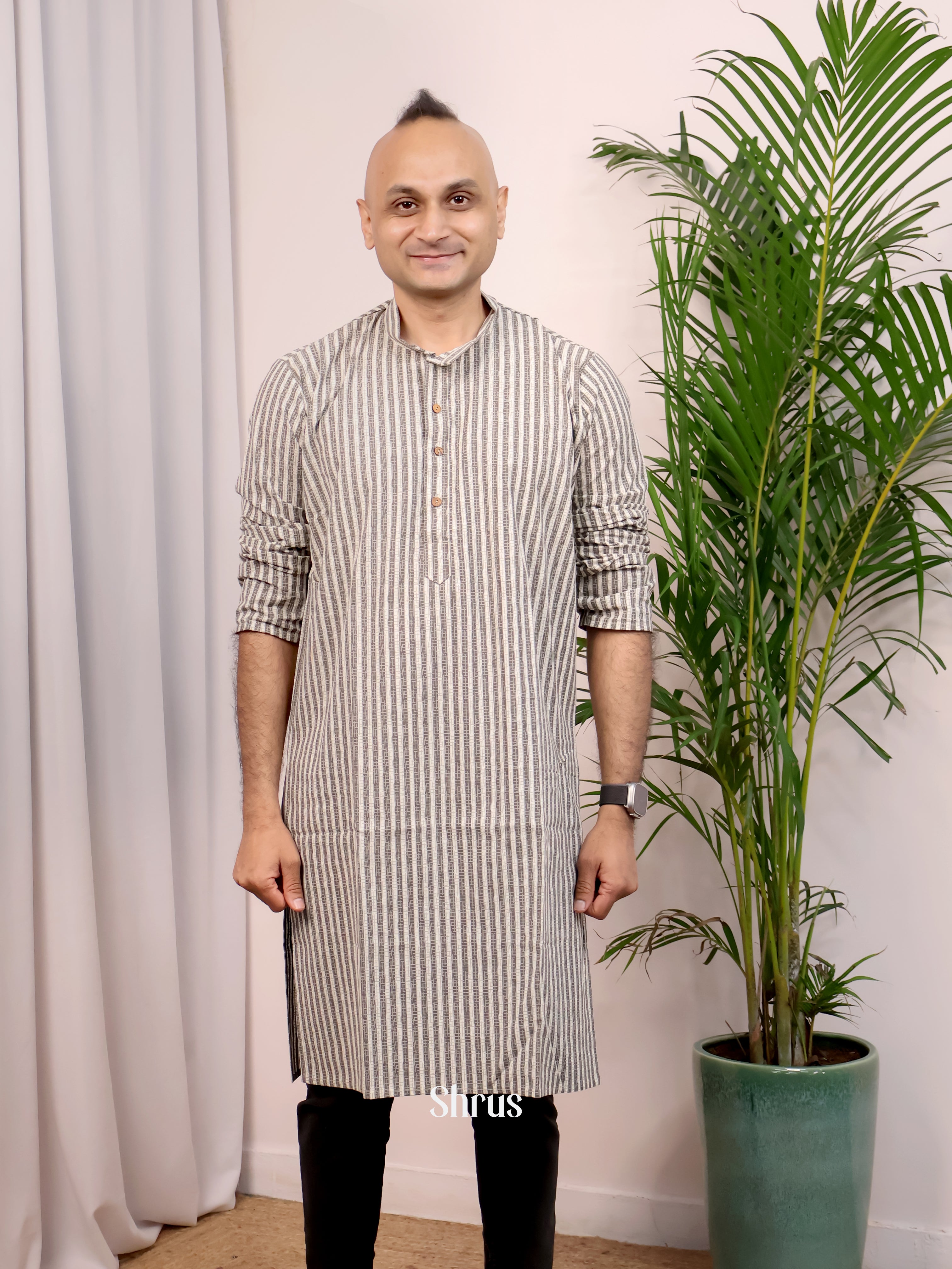 Cream - Readymade Mens Kurta - Shop on Shrus.com