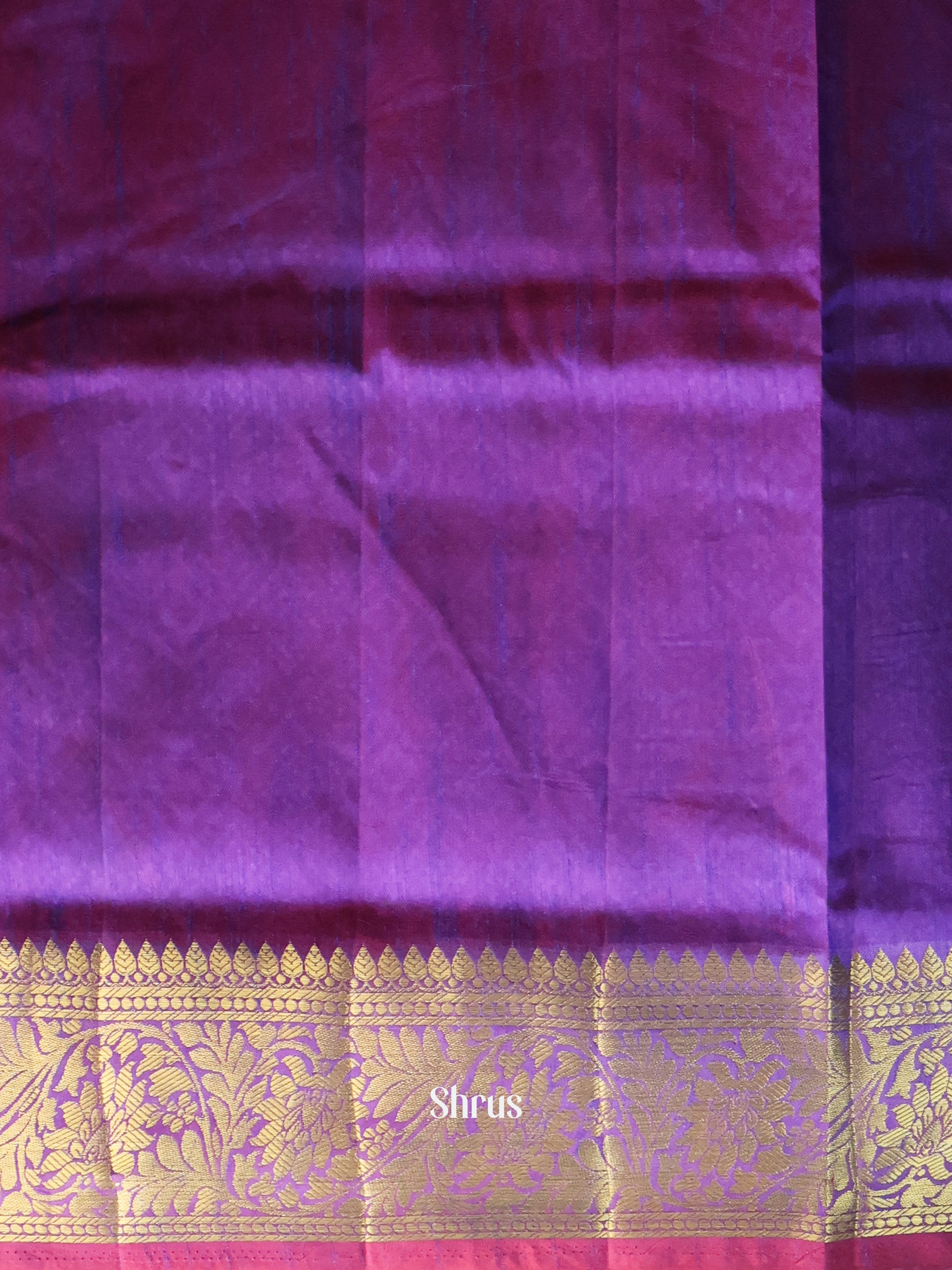 Red  & Purple - Semi Patola Saree