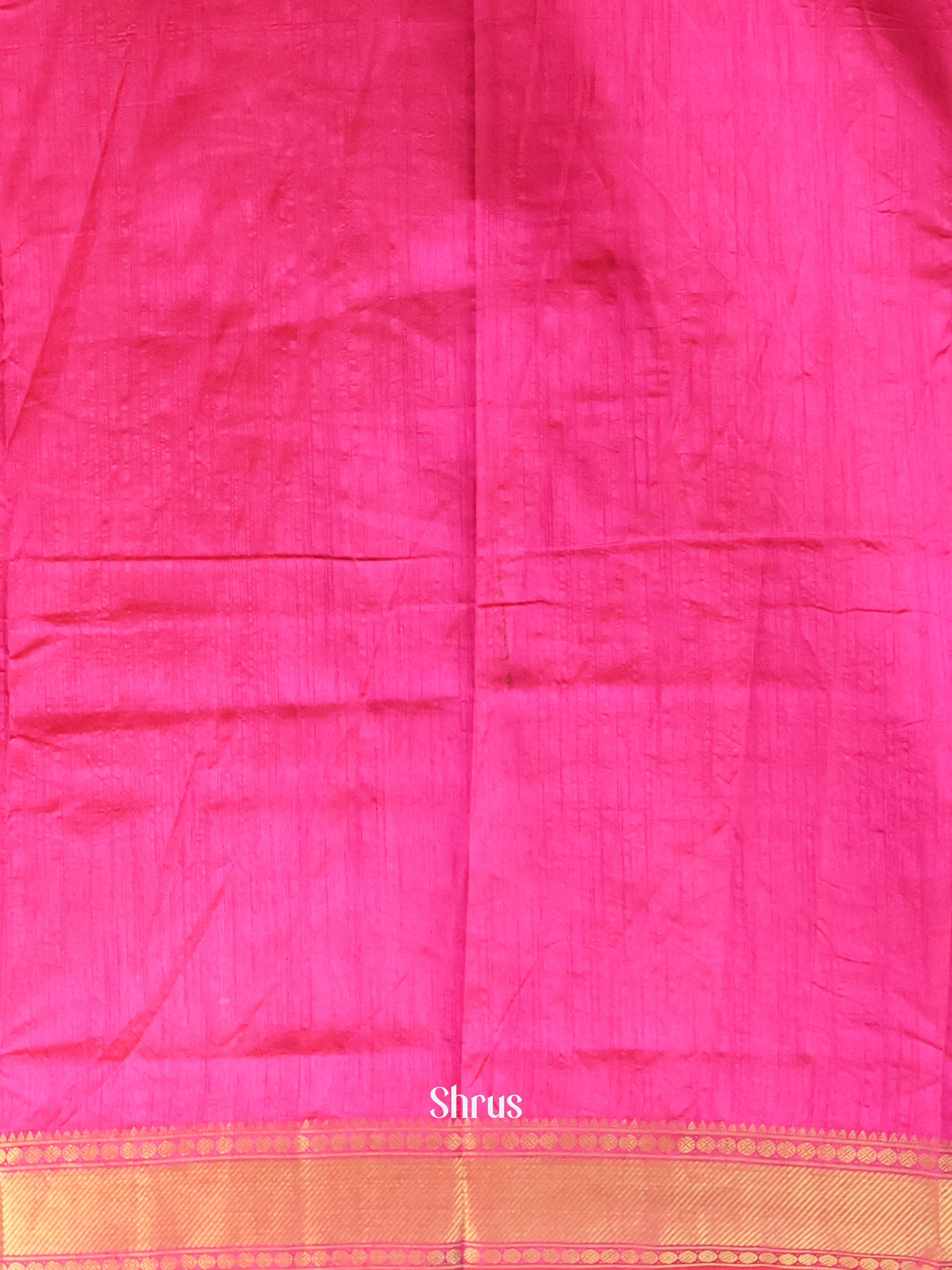 Brown & Pink - Semi Patola Saree