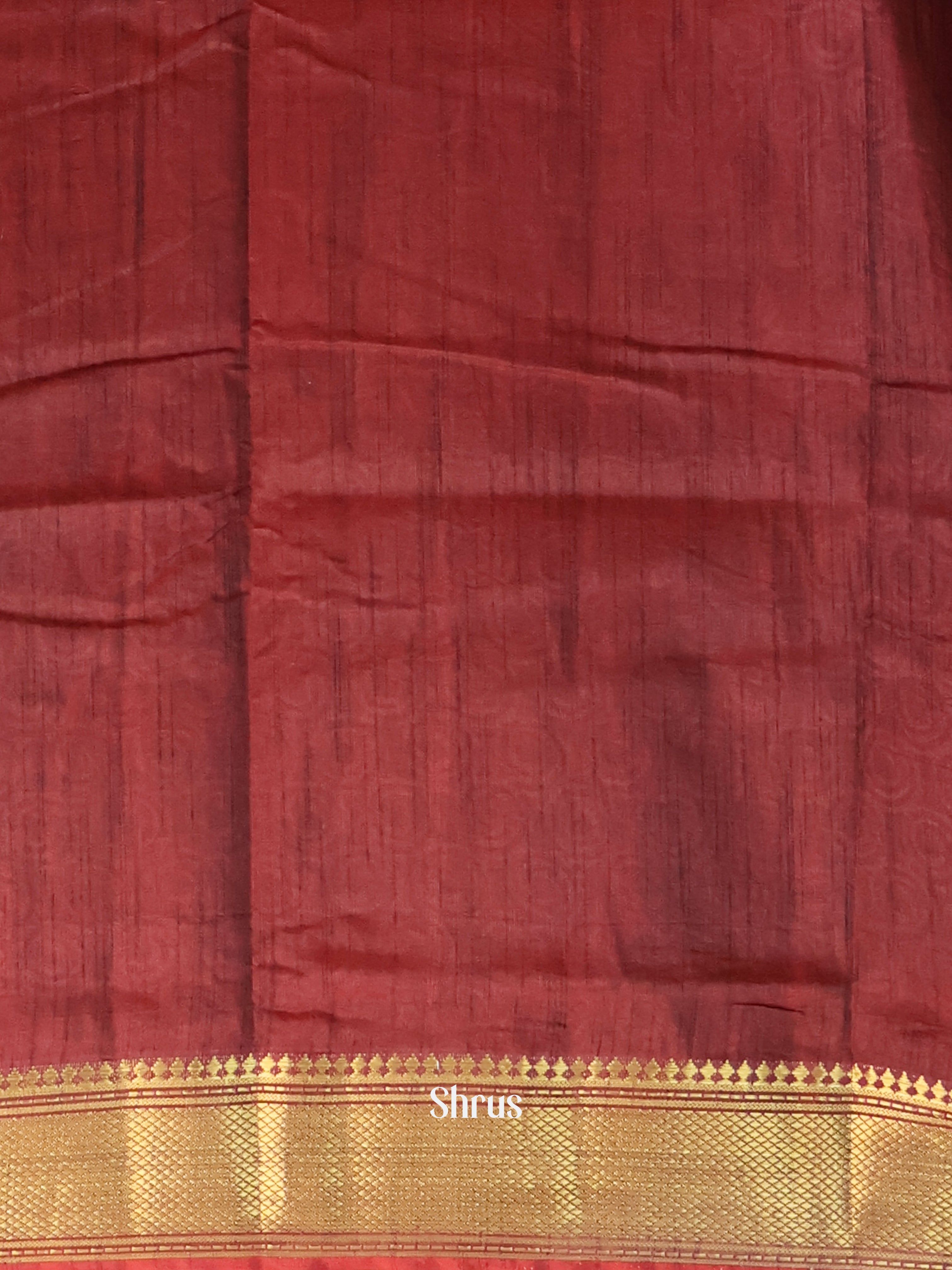 Red & Maroon - Semi Patola Saree