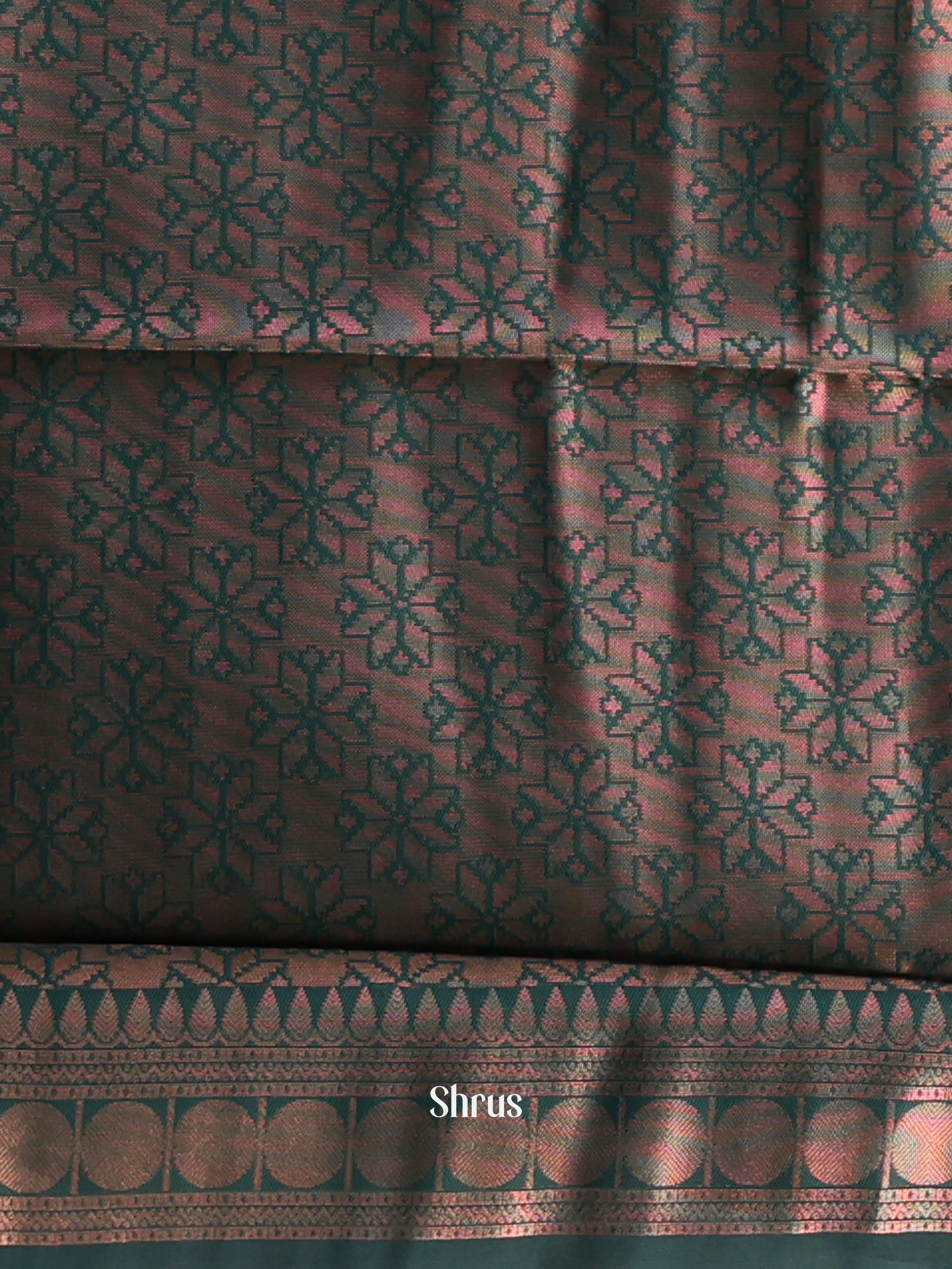 Lite Green & Green - Semi Arani Silk Saree