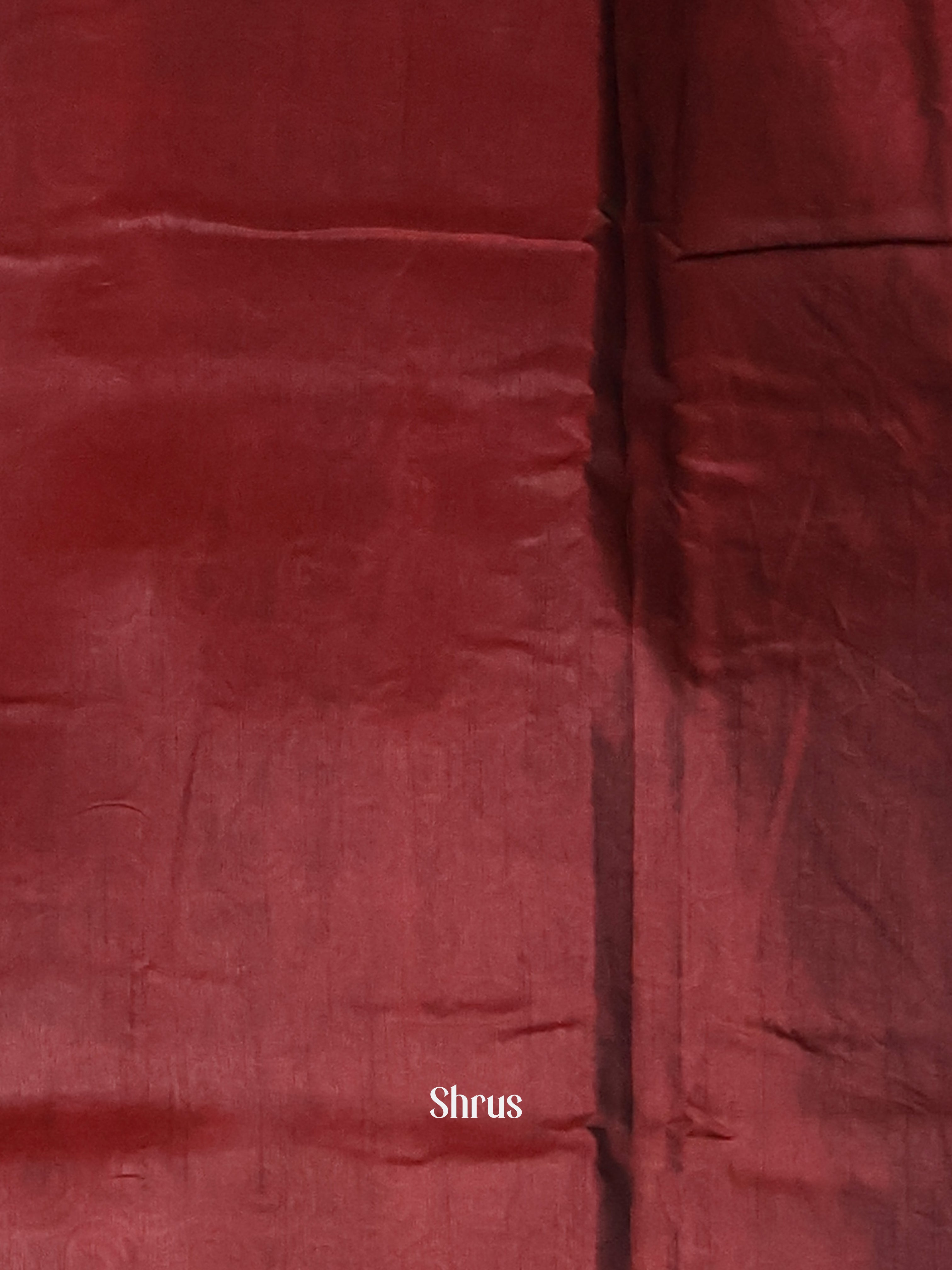 Red & Maroon- Semi Patola Saree