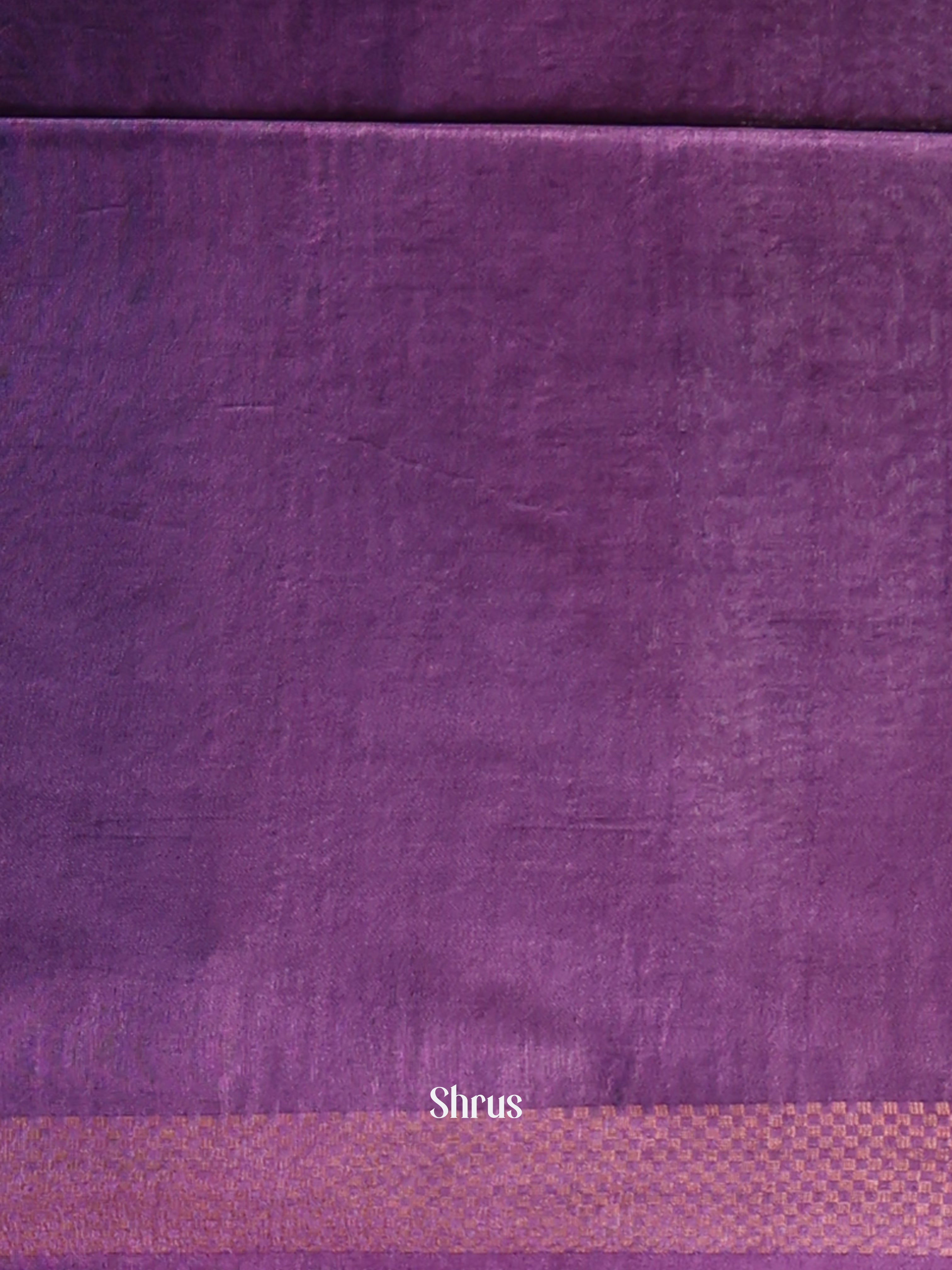 Brown & Violet- Semi Tussar Saree