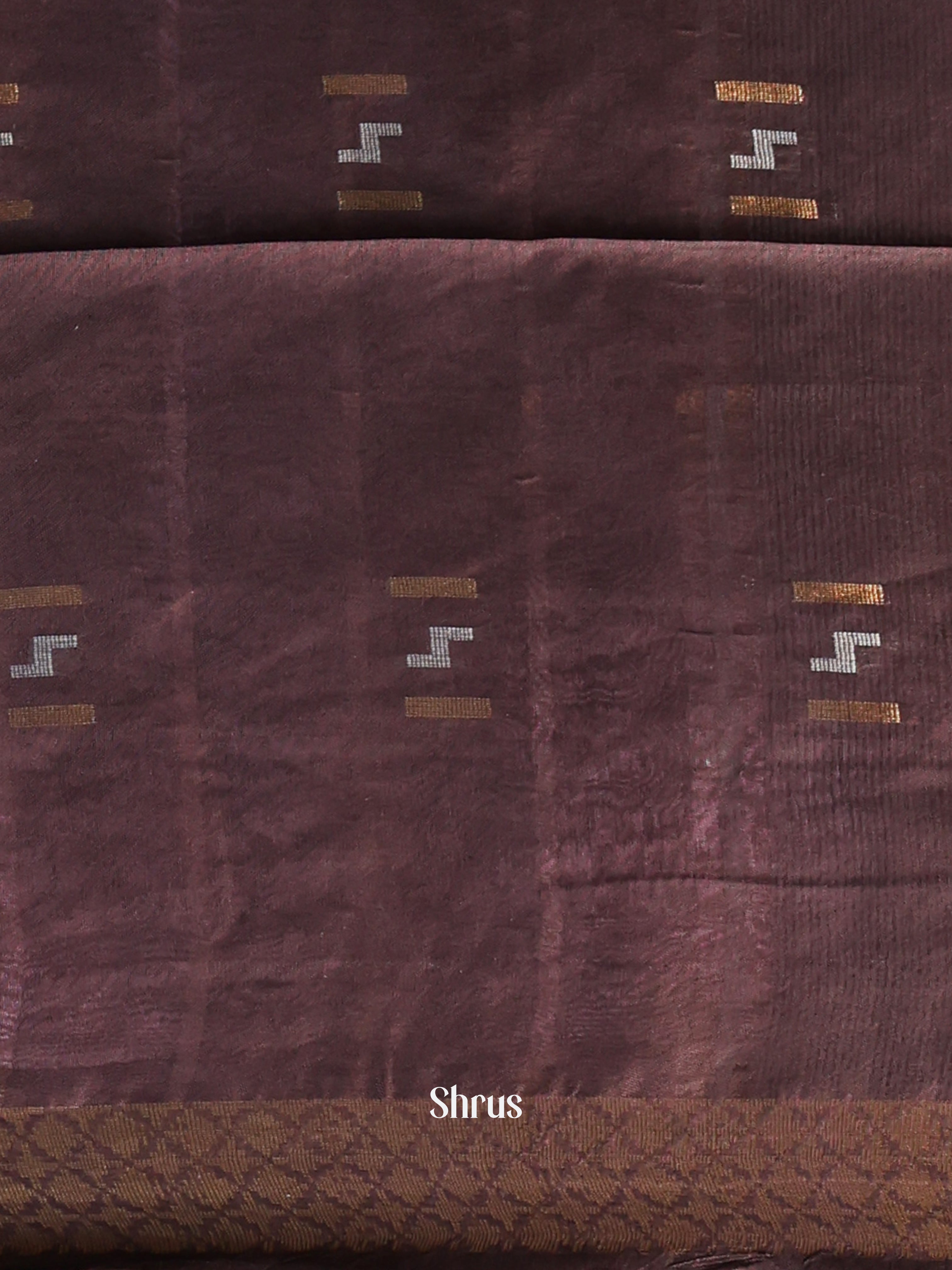 Beige & Brown- Semi Tussar Saree