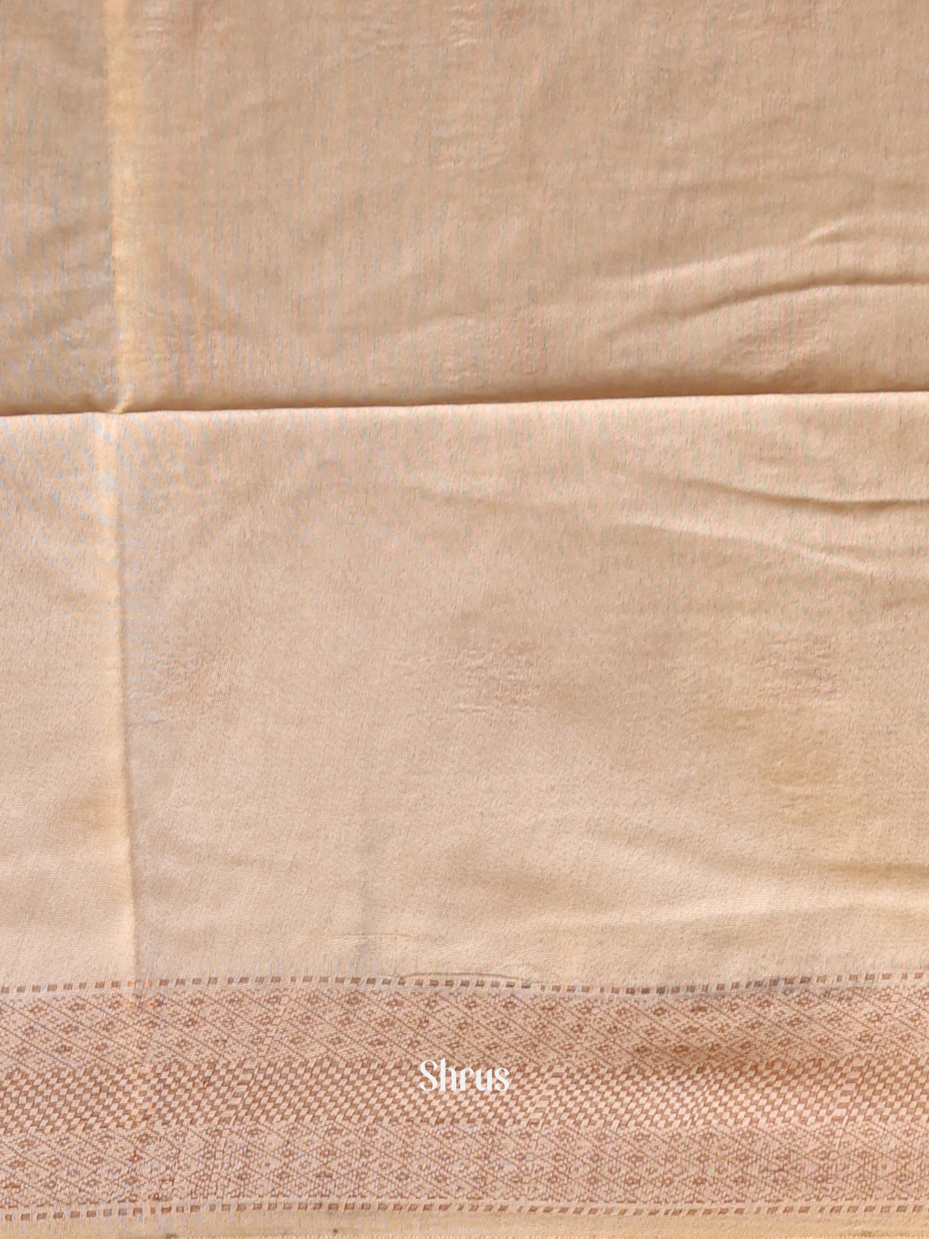 Purple & Cream- Semi Tussar Saree - Shop on Shrus.com