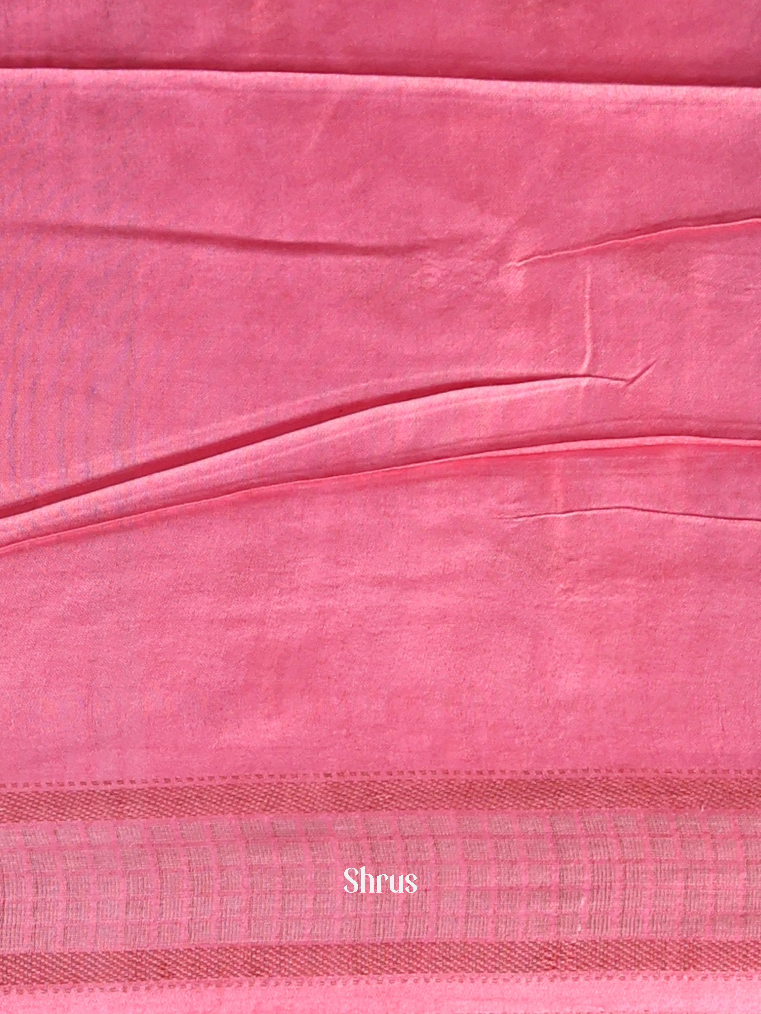 Grey & Pink- Semi Tussar Saree