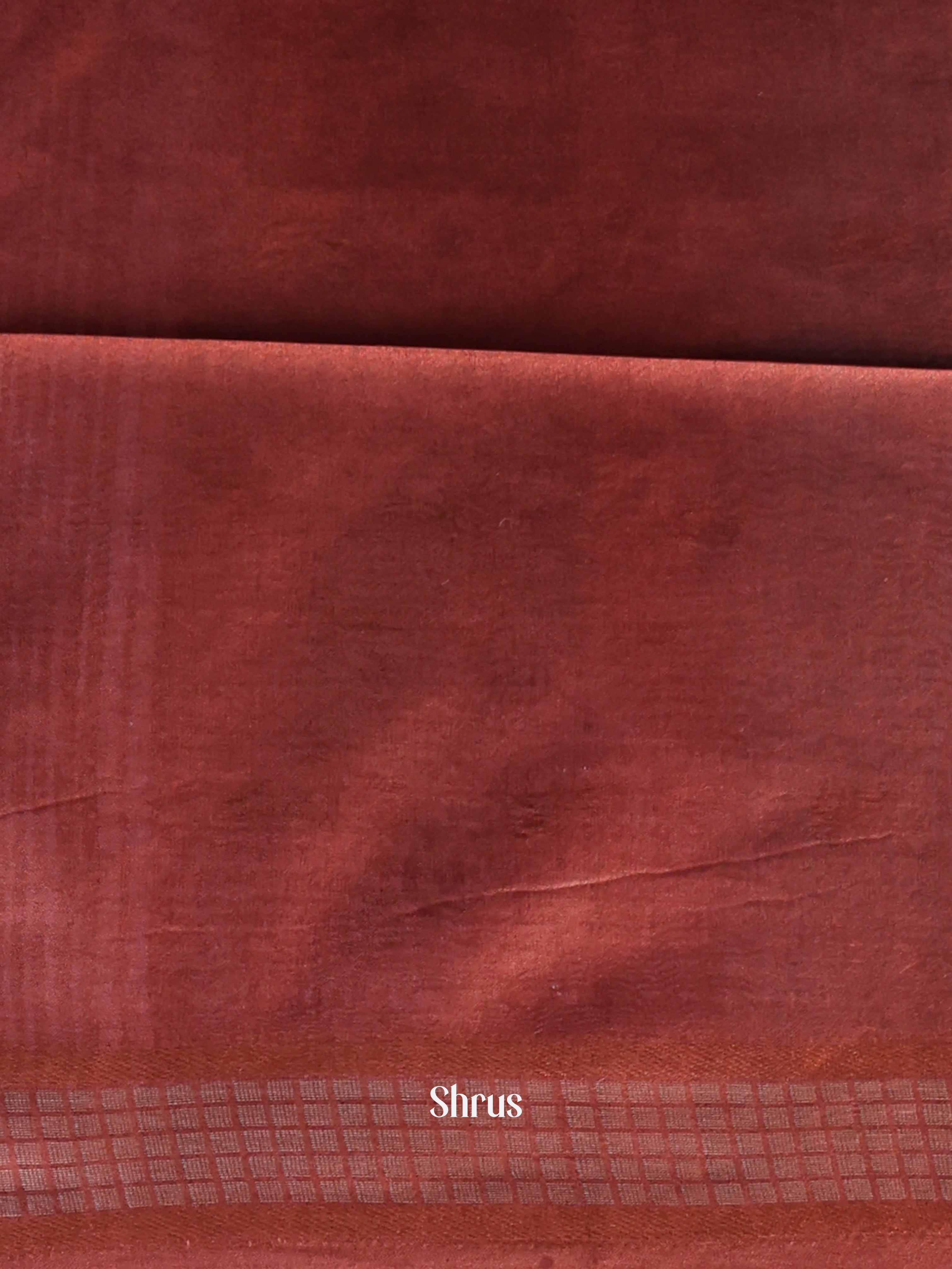 Grey &  Brown - Semi Tussar Saree