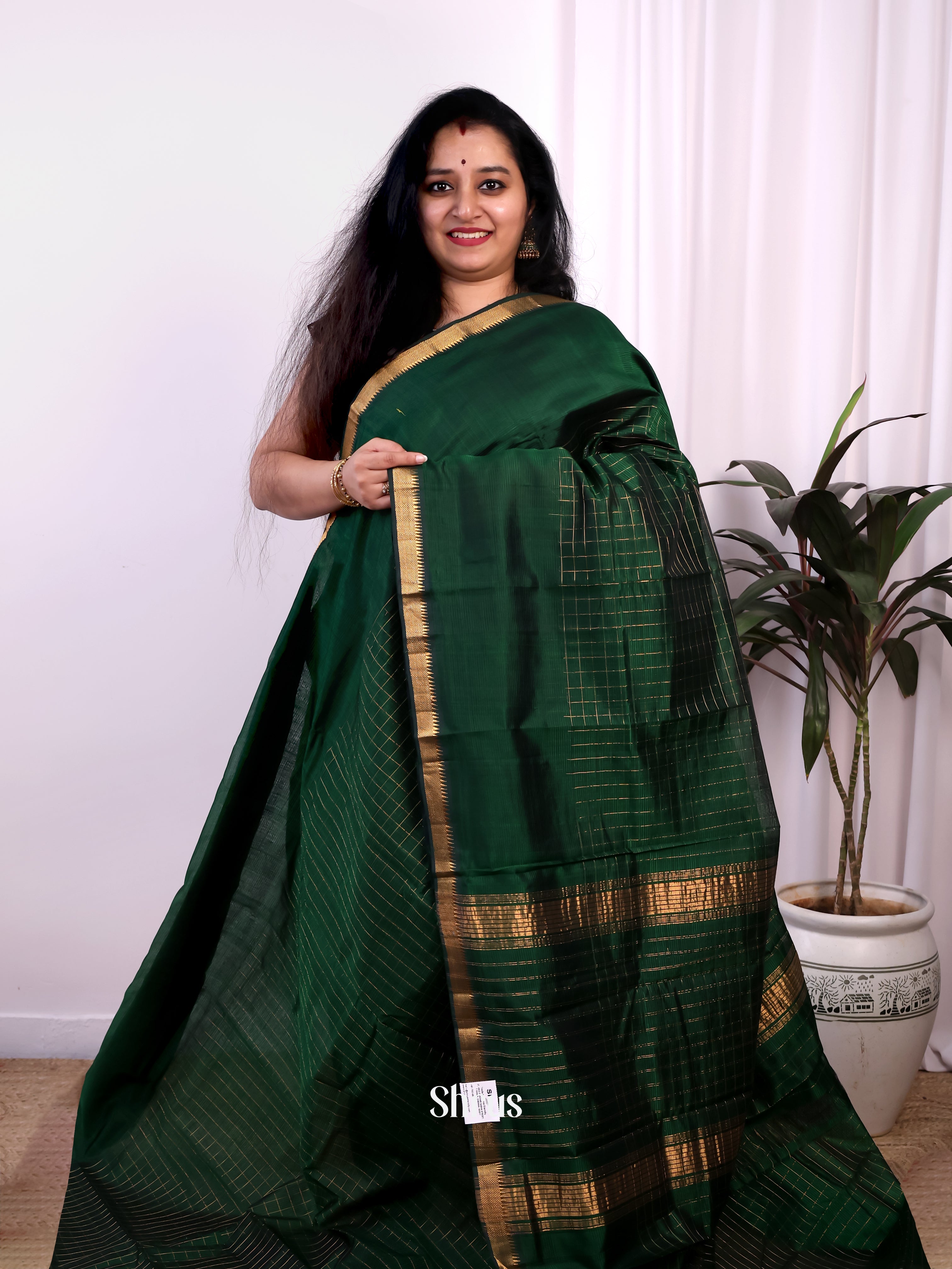 CJS24150 - Mangalagiri silkcotton Saree - Shop on Shrus.com