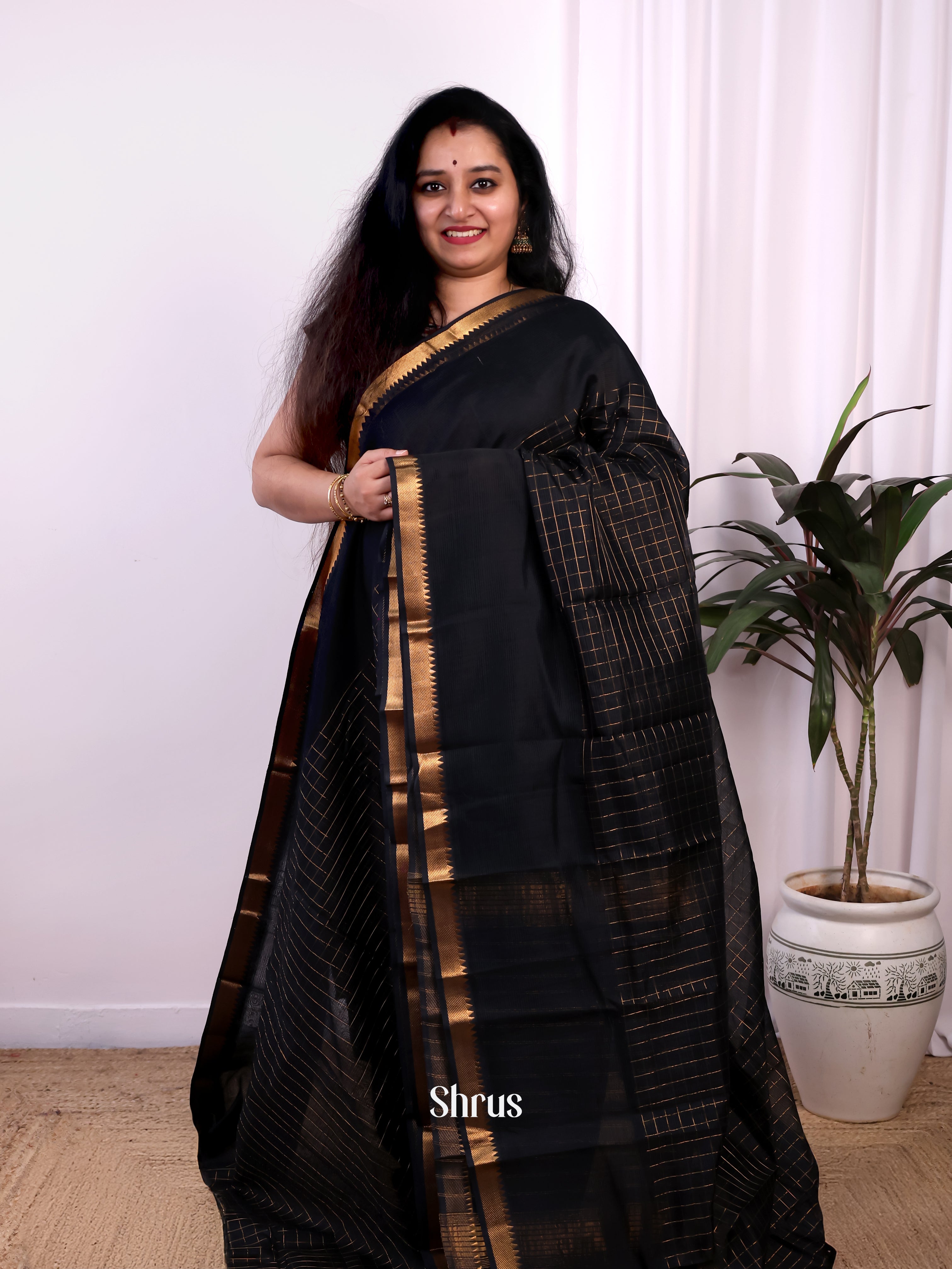 CJS24153 - Mangalagiri silkcotton Saree - Shop on Shrus.com