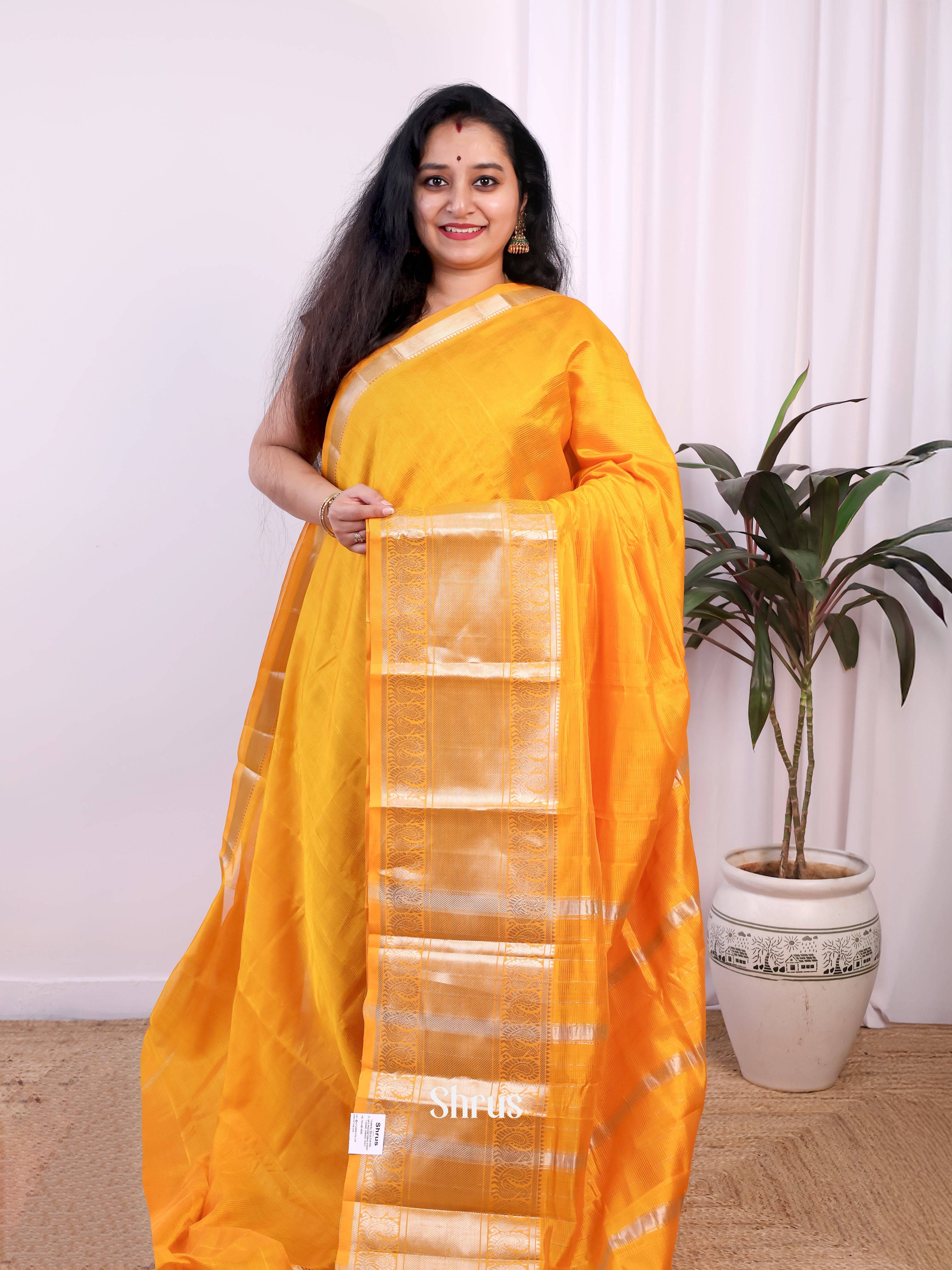 CJS24172 - Mangalagiri silkcotton Saree - Shop on Shrus.com