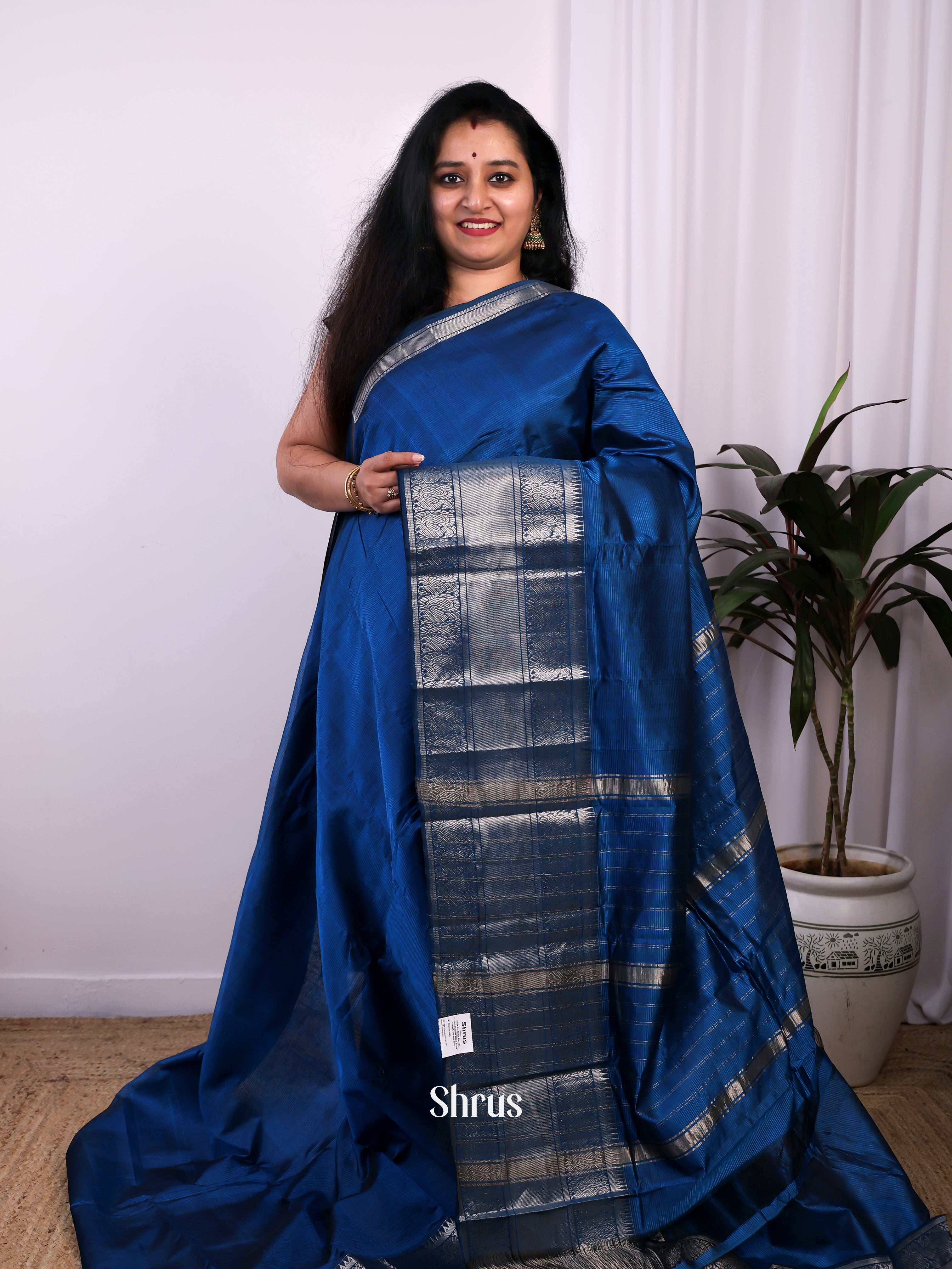 CJS24176 - Mangalagiri silkcotton Saree - Shop on Shrus.com