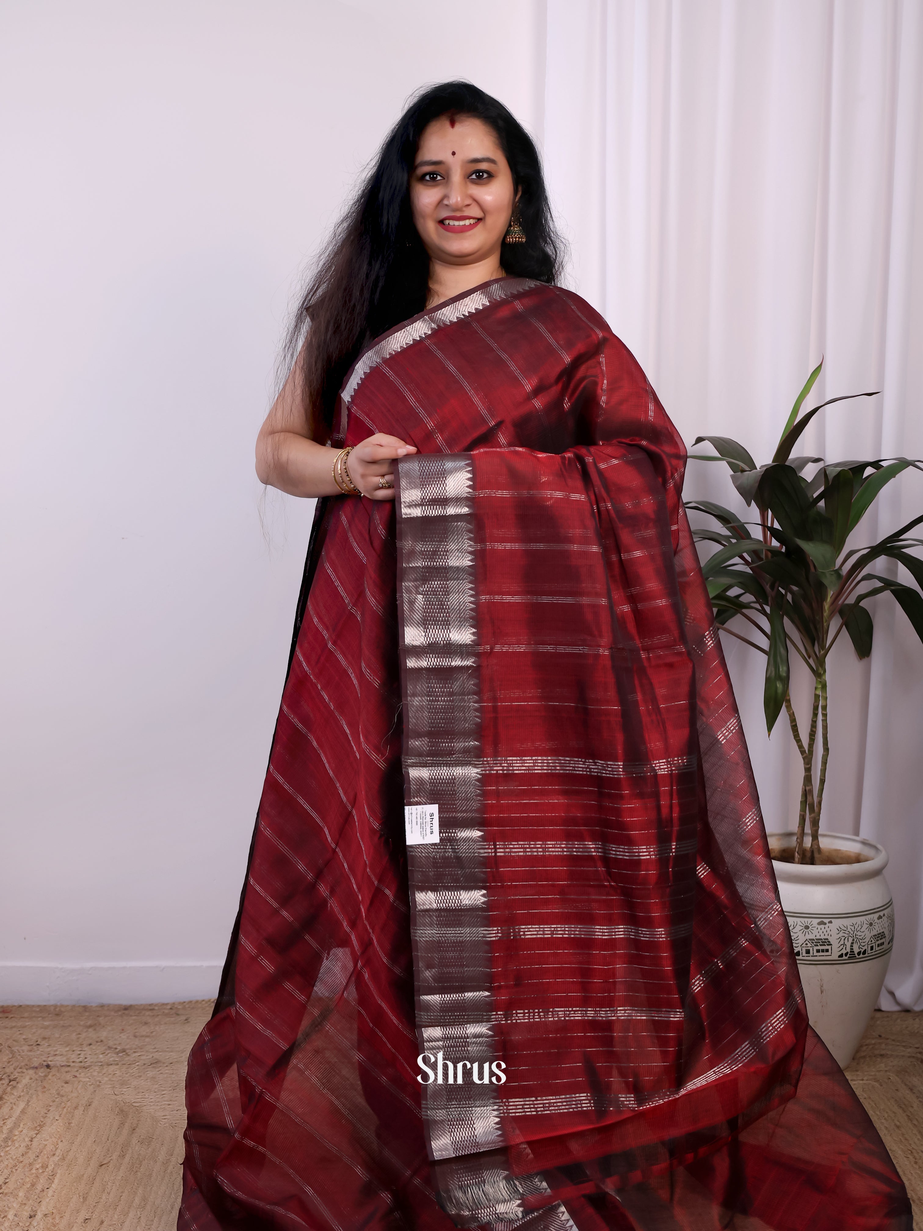 CJS24184 - Mangalagiri silkcotton Saree - Shop on Shrus.com