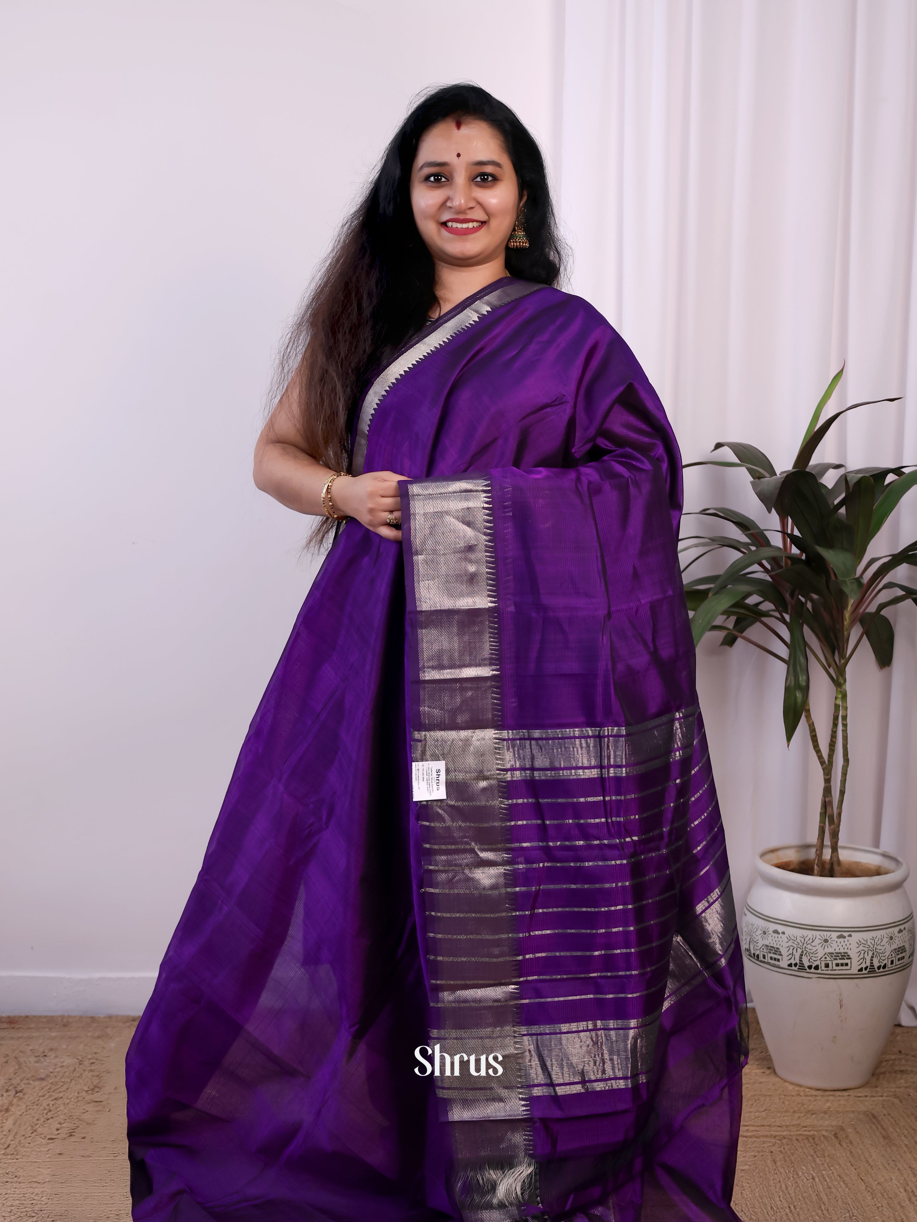 CJS24189 - Mangalagiri silkcotton Saree - Shop on Shrus.com