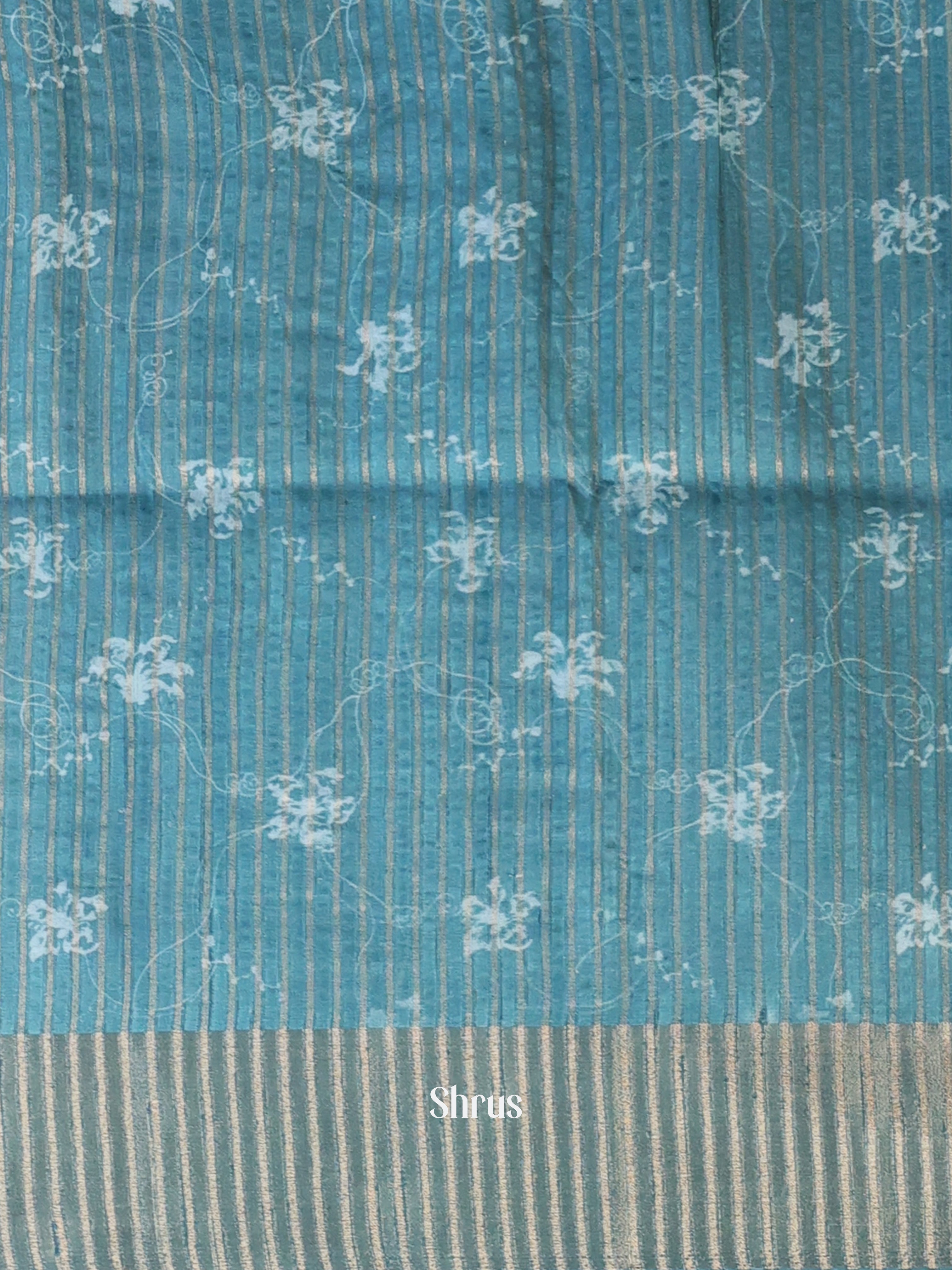 Blue - Moonga Saree - Shop on Shrus.com