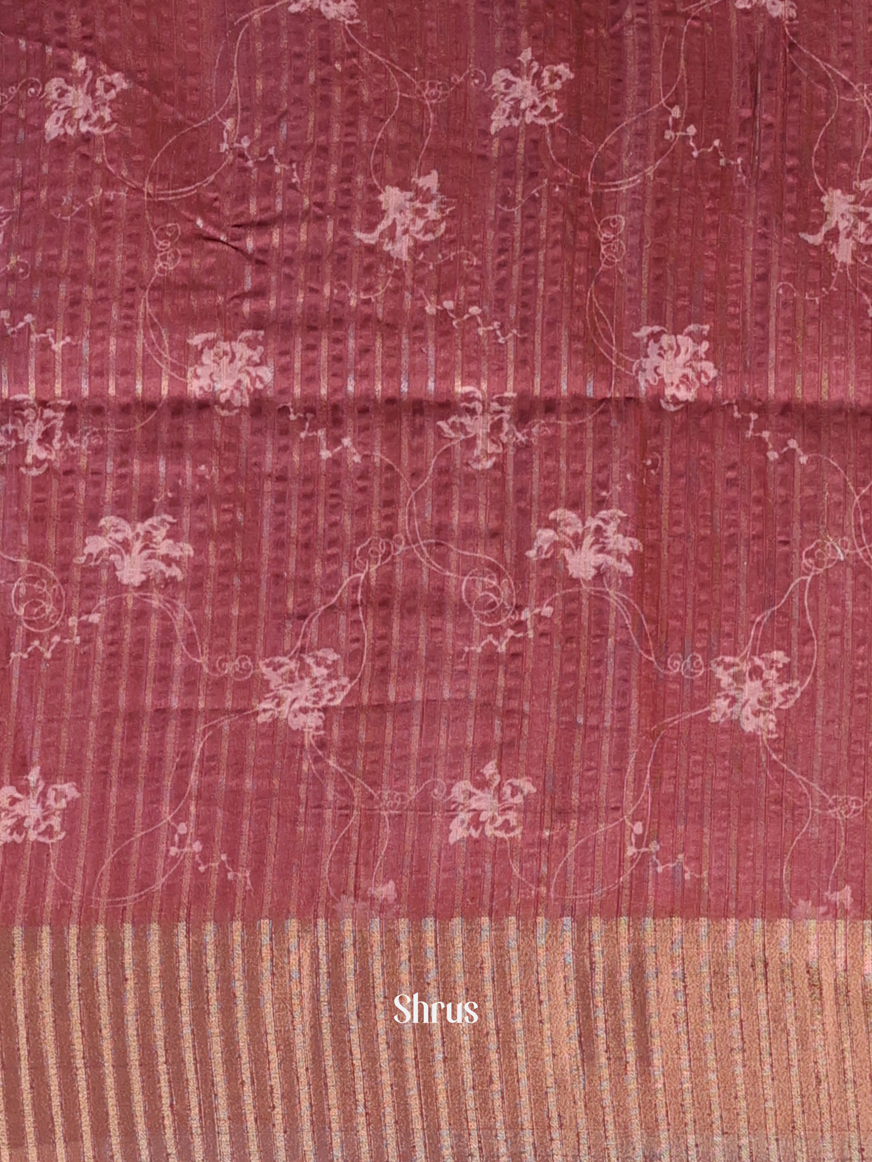 Maroon - Moonga Saree